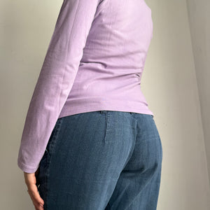 Lilac graphic long sleeves top (XL)