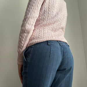 Baby pink polo neck jumper (S/M)