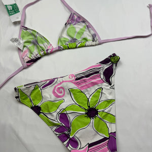 Floral multicolor brand new bikini set (M)