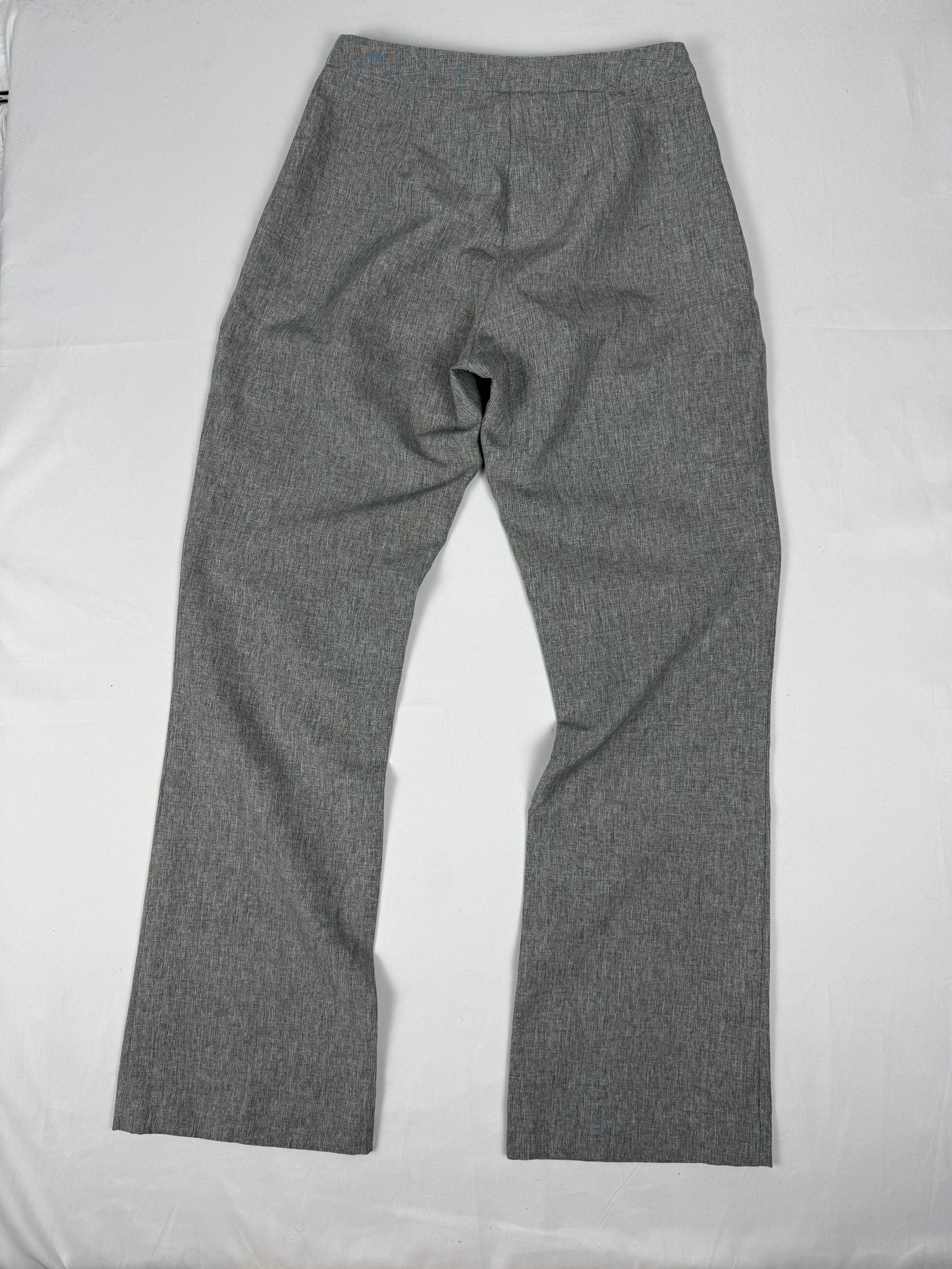 Grey office flare bootcut pants (S)