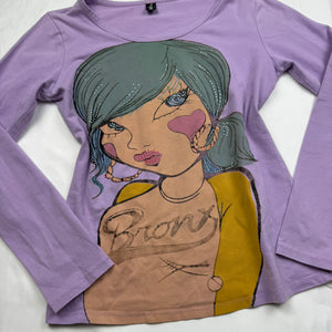 Lilac graphic long sleeves top (XL)