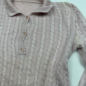 Baby pink polo neck jumper (S/M)
