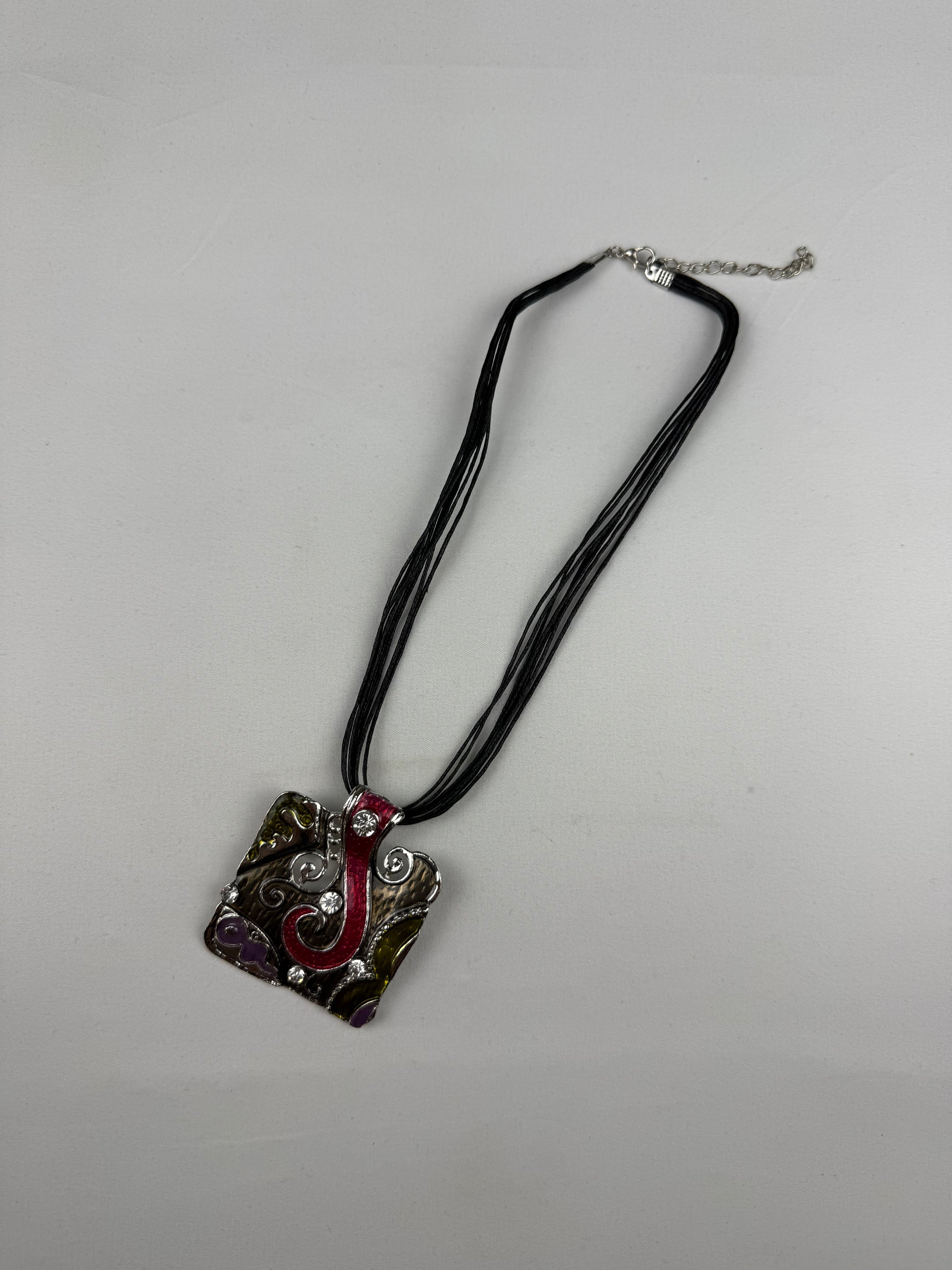 Cord boho pendant necklace