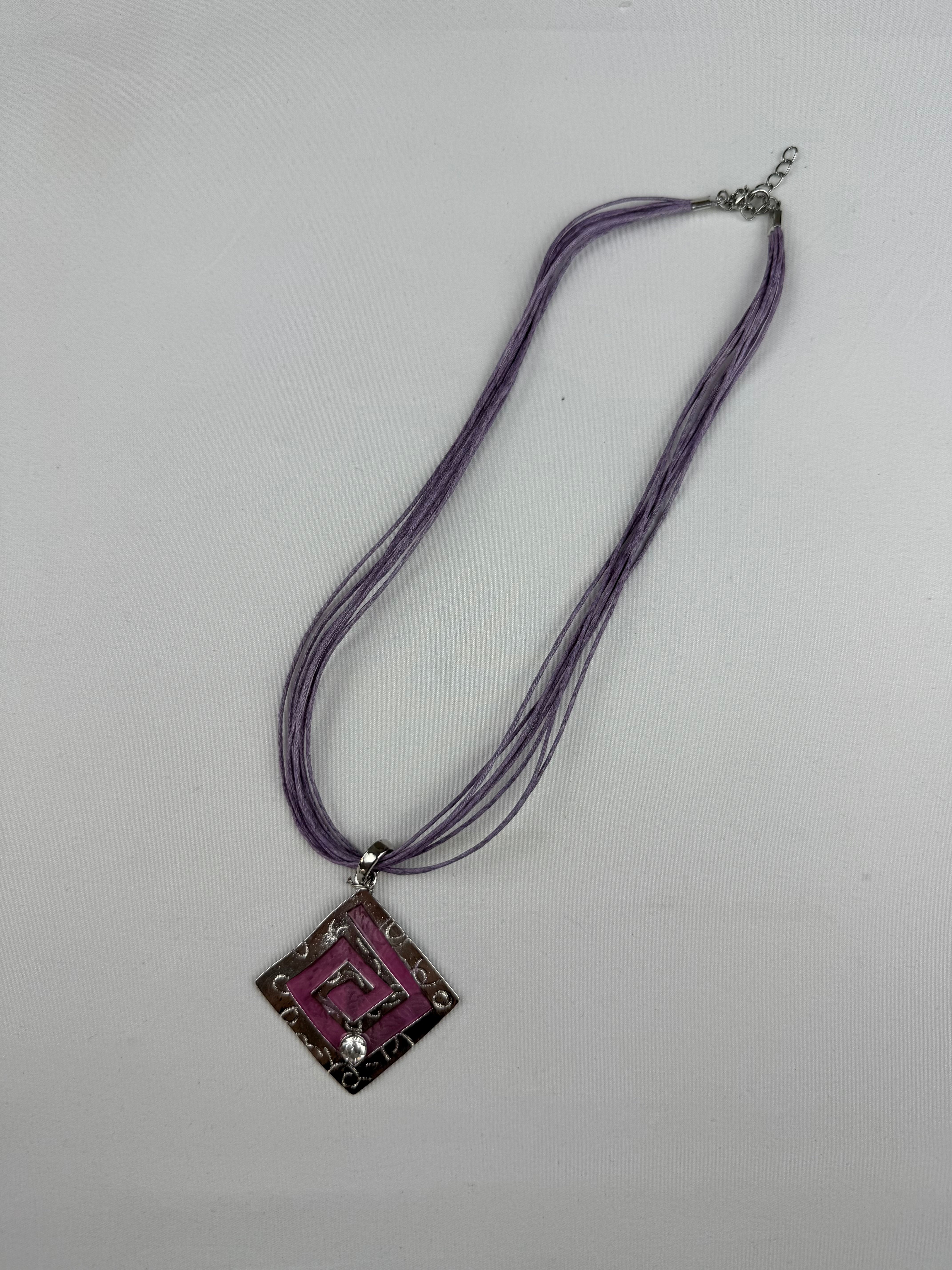 Cord boho pendant necklace