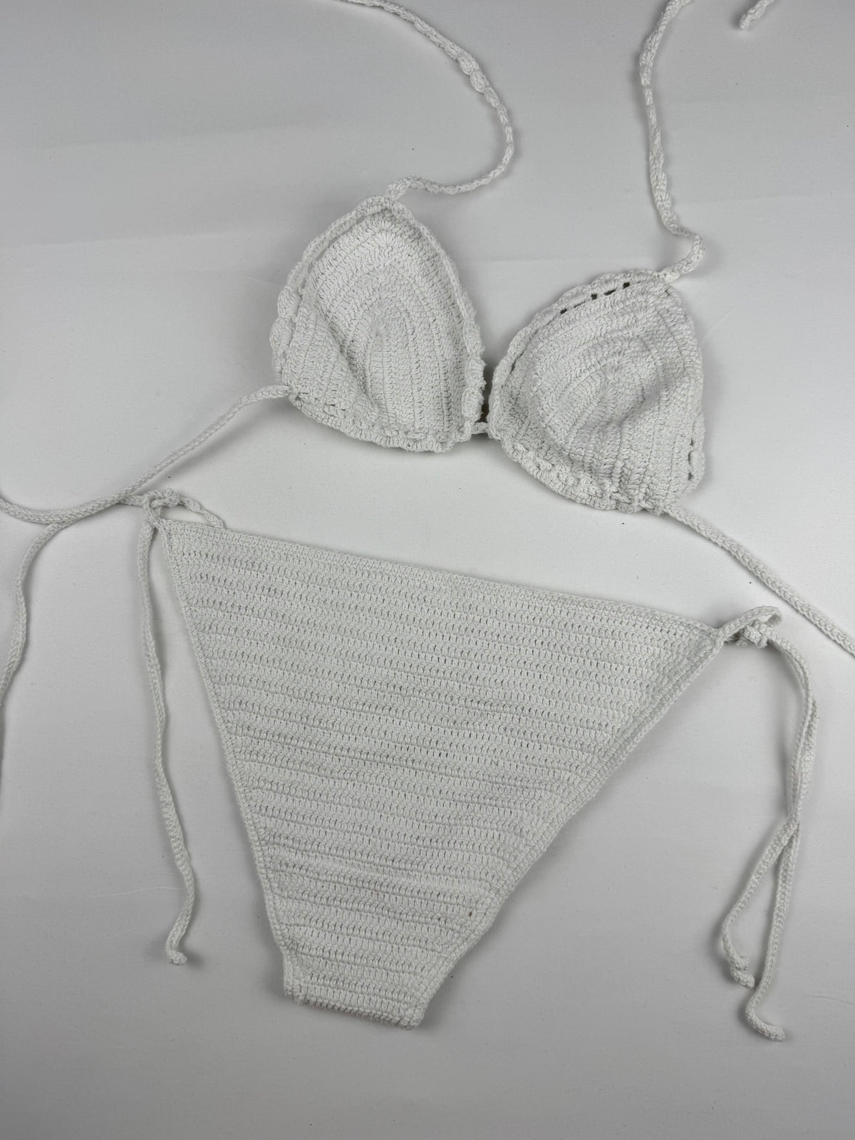 White crochet bikini set (M)