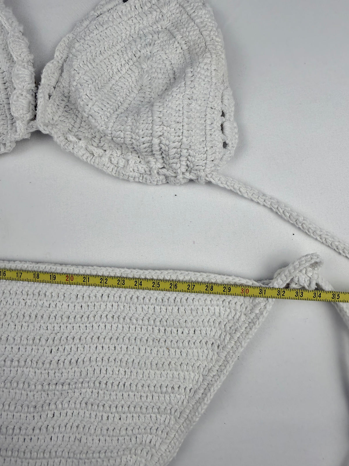 White crochet bikini set (M)