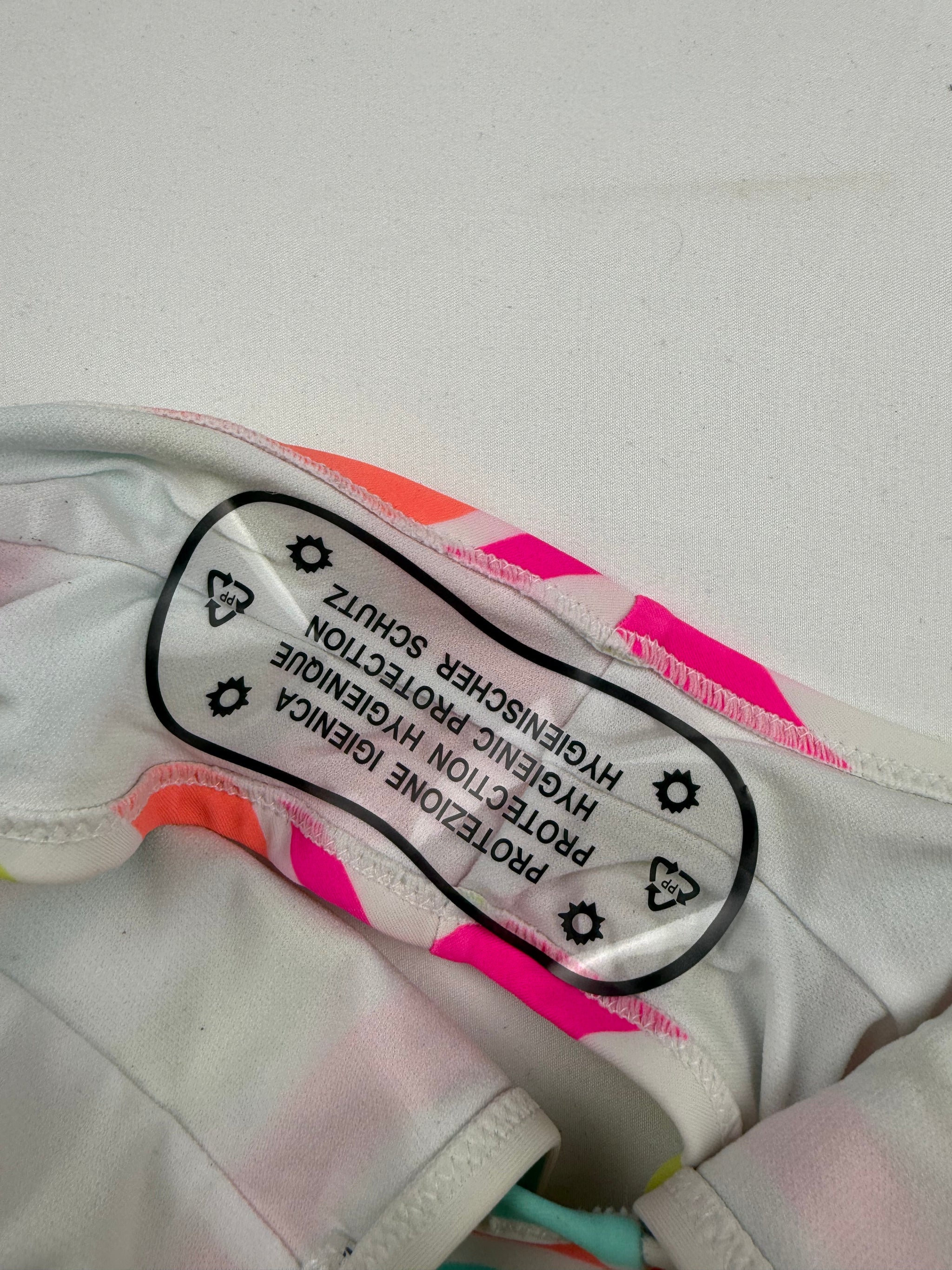 Multicolor striped shorty bikini set (S)