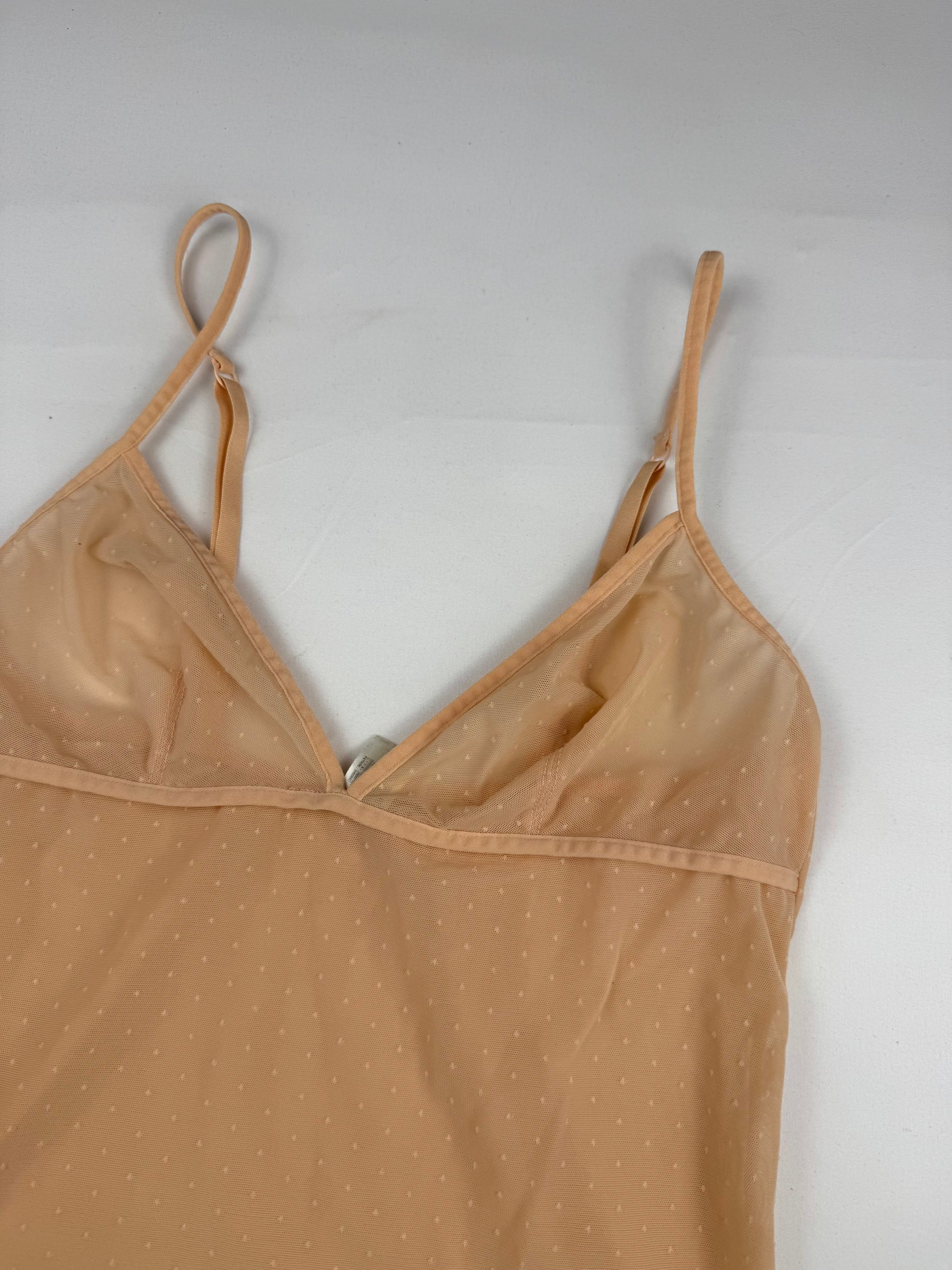 Beige mesh cami top (M)