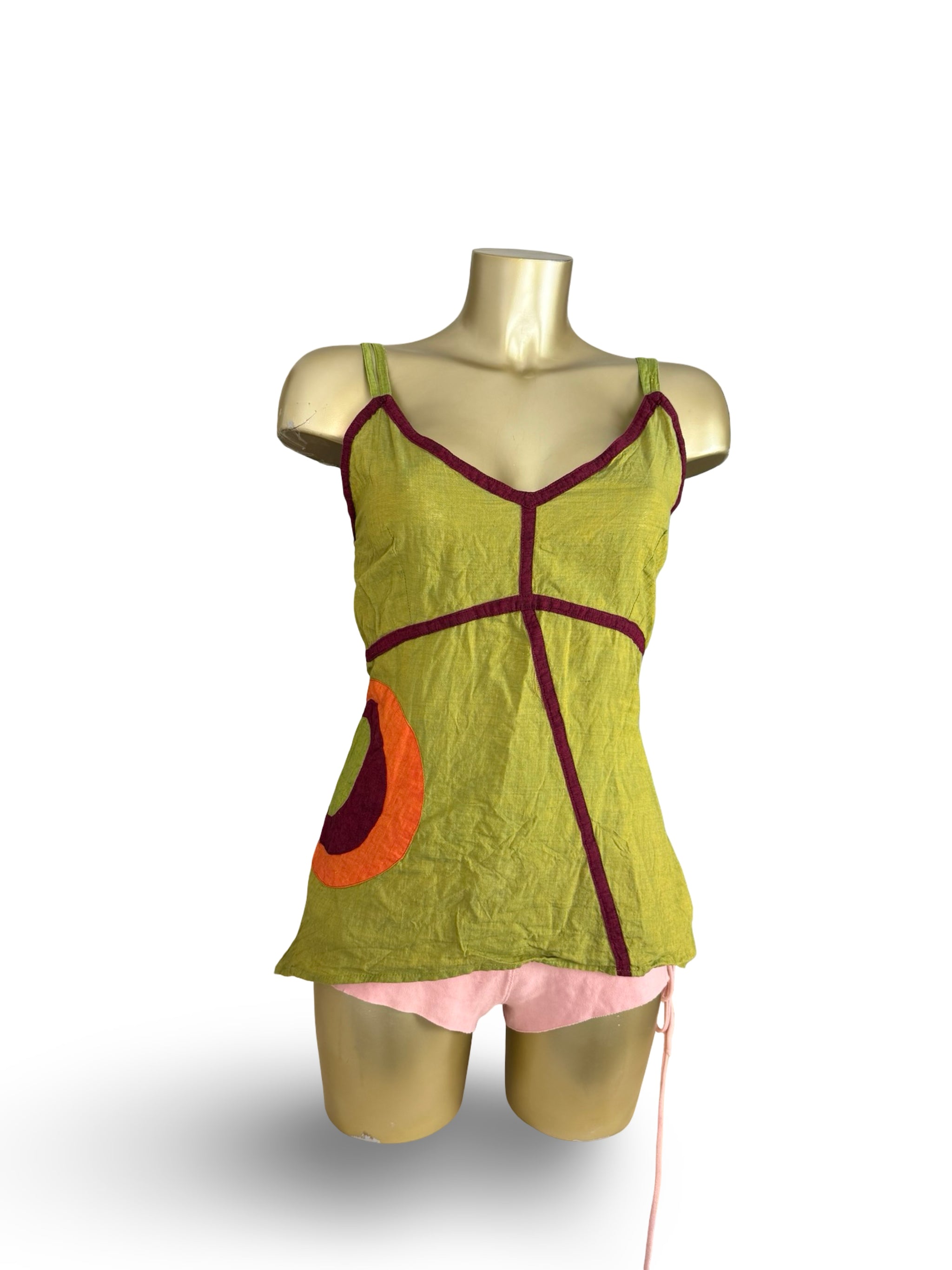 Khaki 100% cotton top (M)