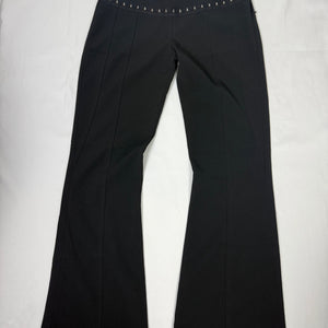 Black low rise corset office flare pants (XS/S)