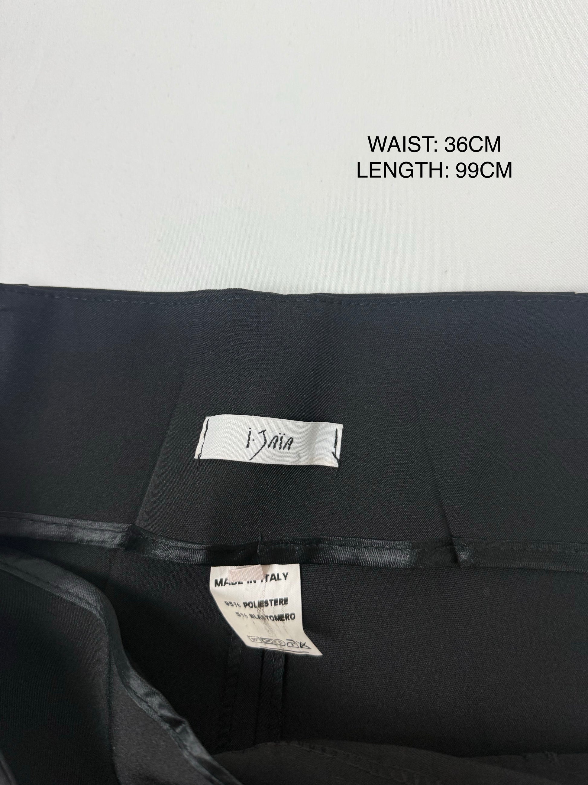 Black low rise corset office flare pants (XS/S)