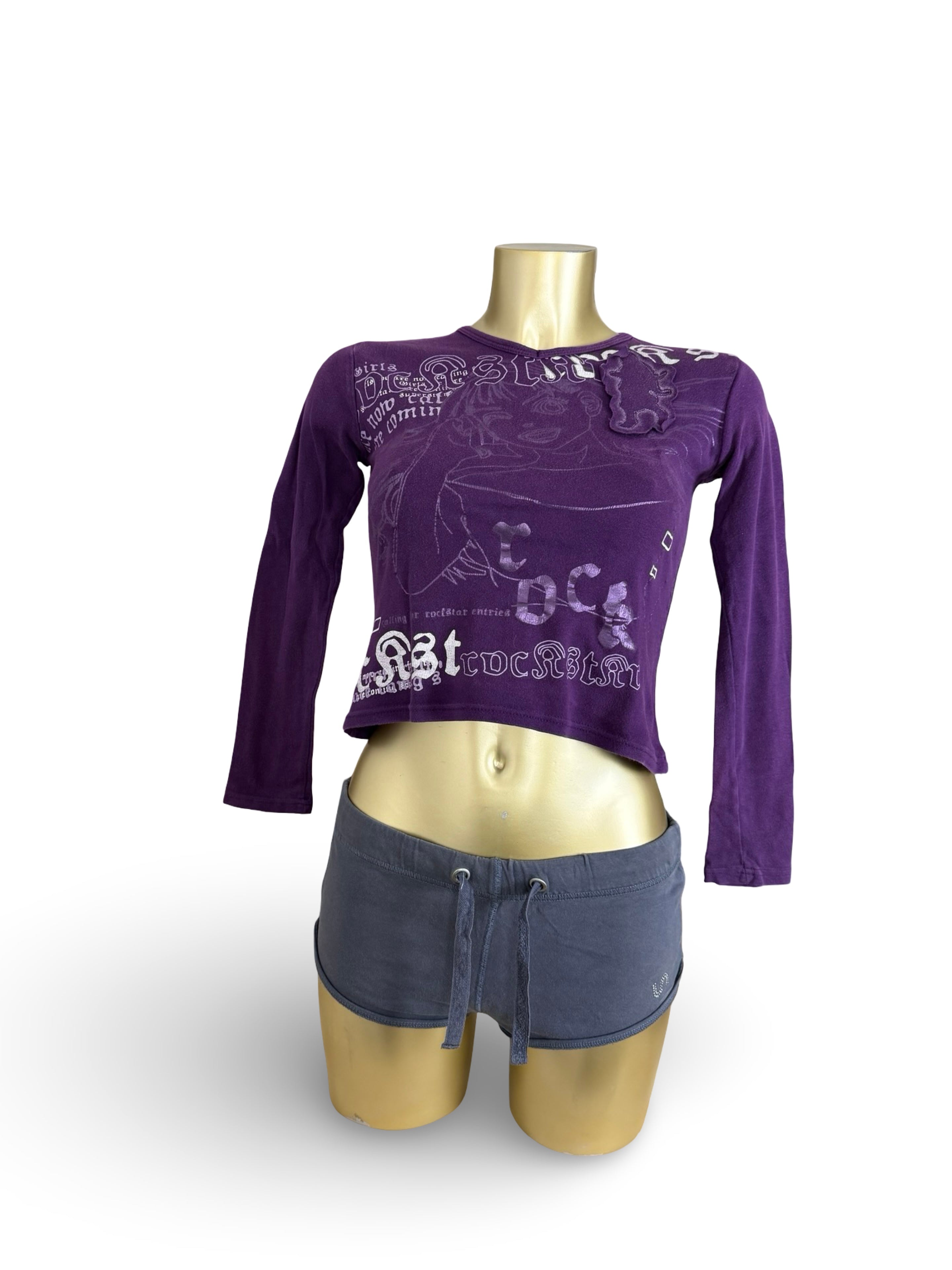 Purple graphic long sleeves top (XS/S)