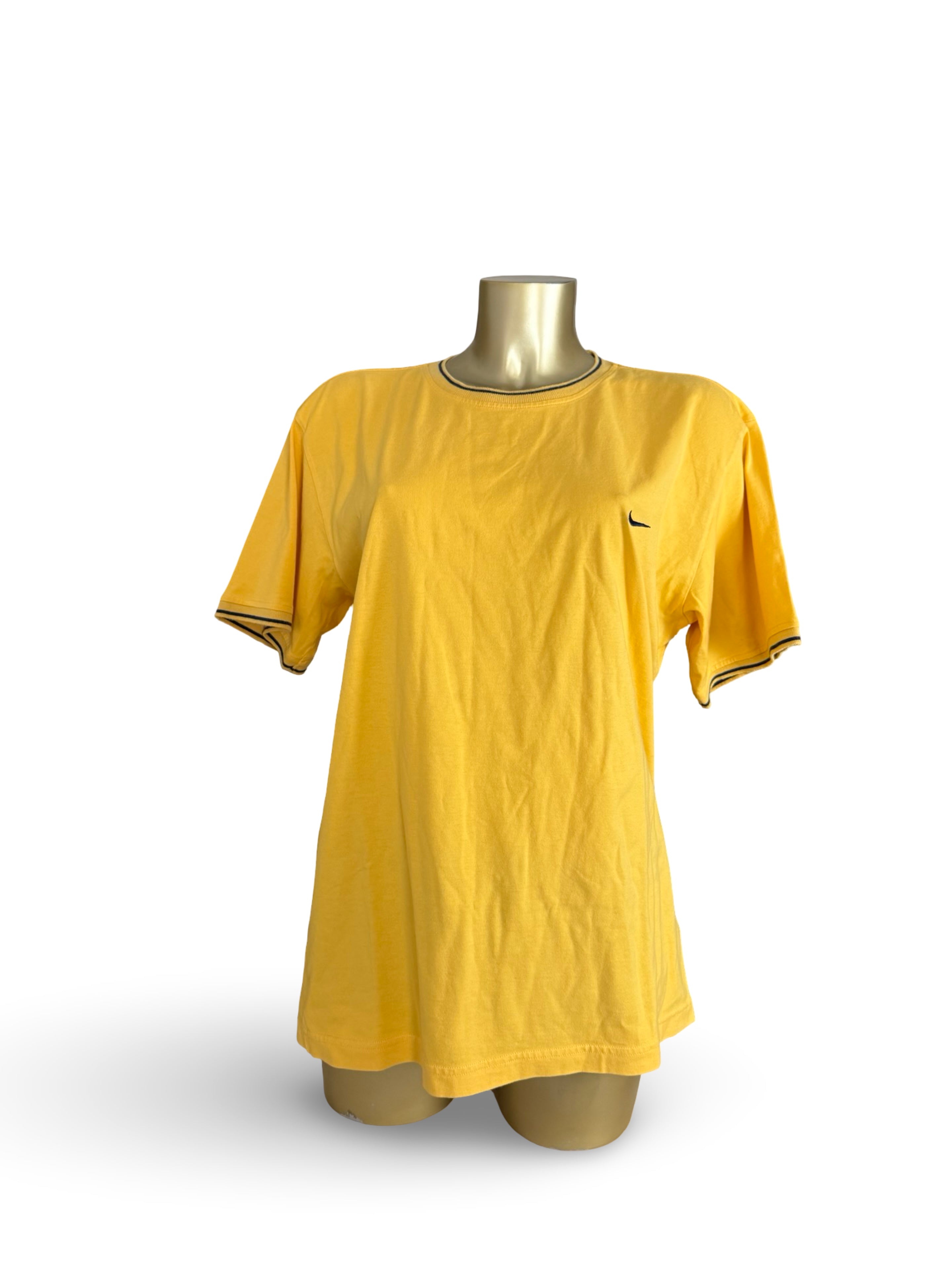 Yellow swoosh logo cotton tee (XL)