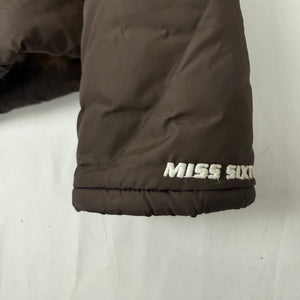 Brown inside faux fur winter puffer jacket (M)