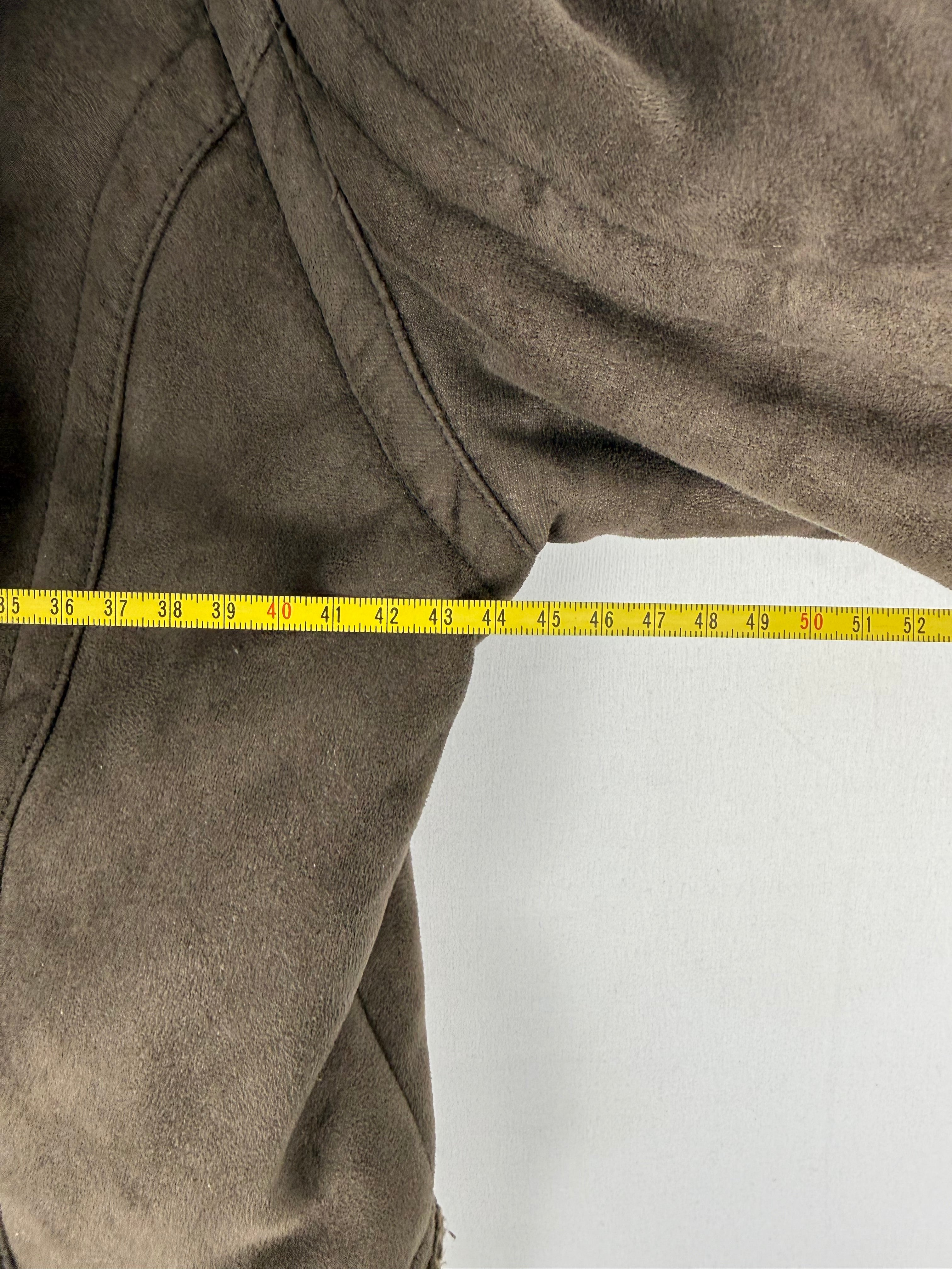 Brown inside fleece suede jacket (S)