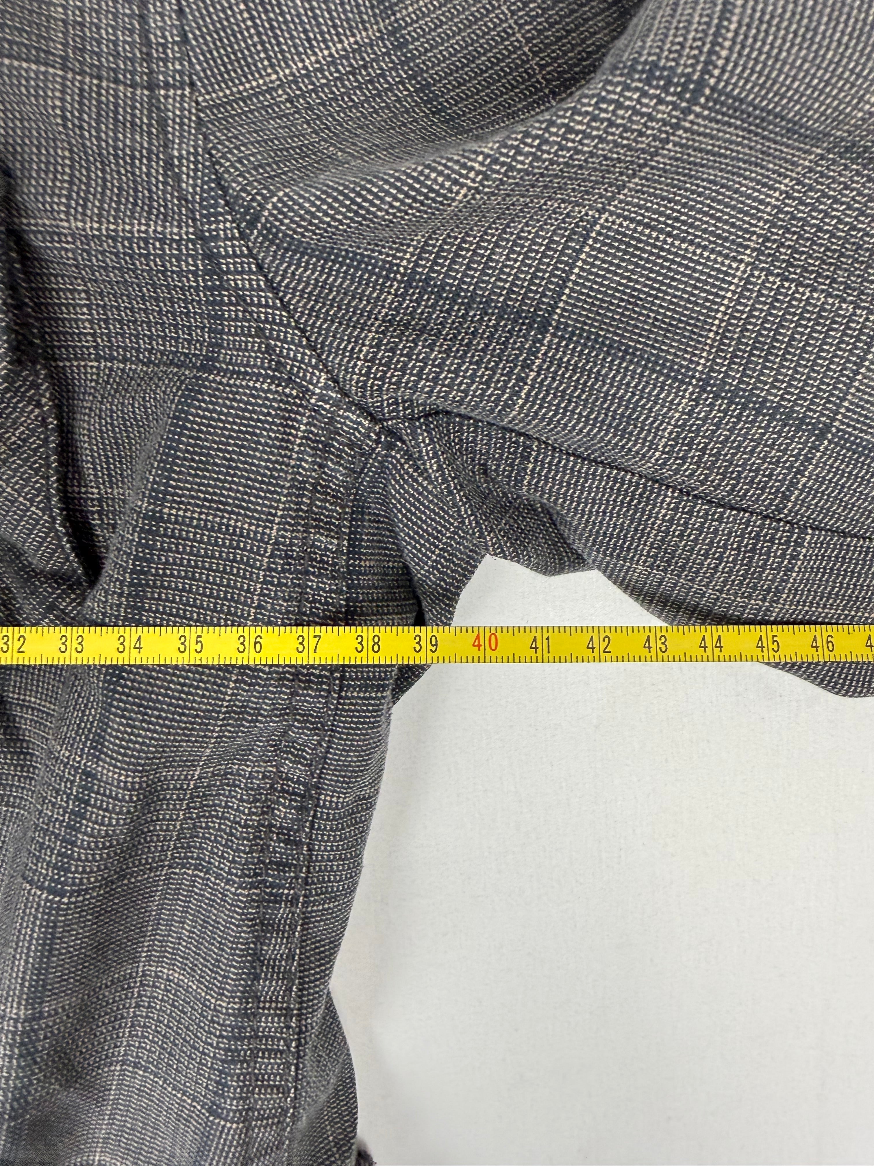 Grey check print blazer jacket (S)
