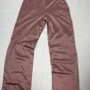 Pink silky low rise flare pants (S)