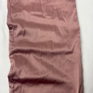 Pink silky low rise flare pants (S)