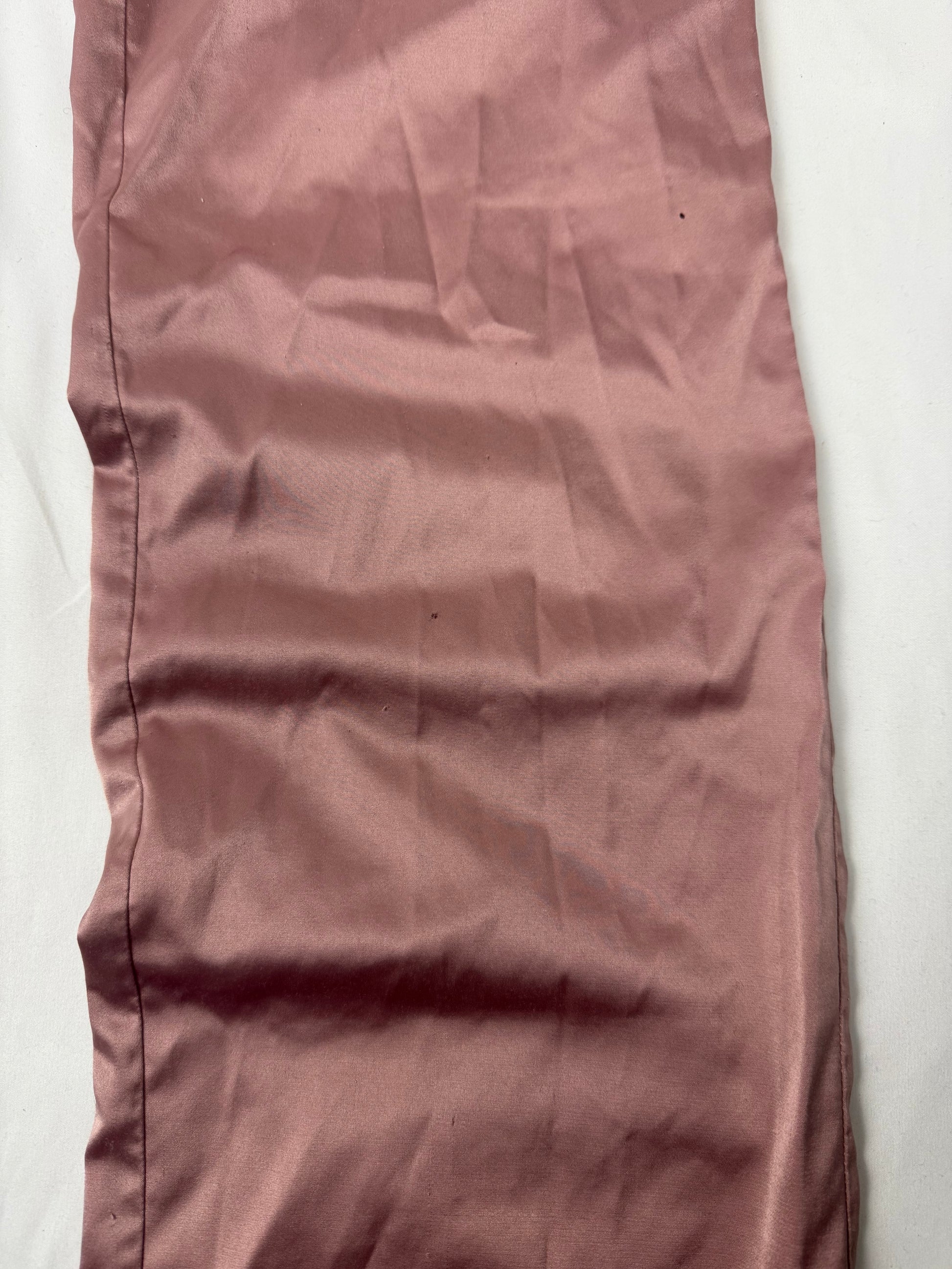 Pink silky low rise flare pants (S)