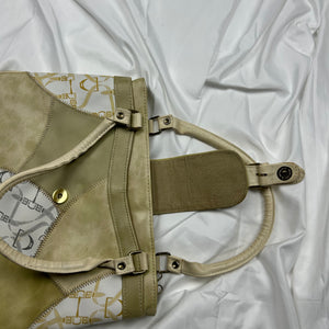 Cream buckle belt handbag (30x21cm)