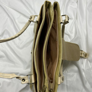 Cream buckle belt handbag (30x21cm)