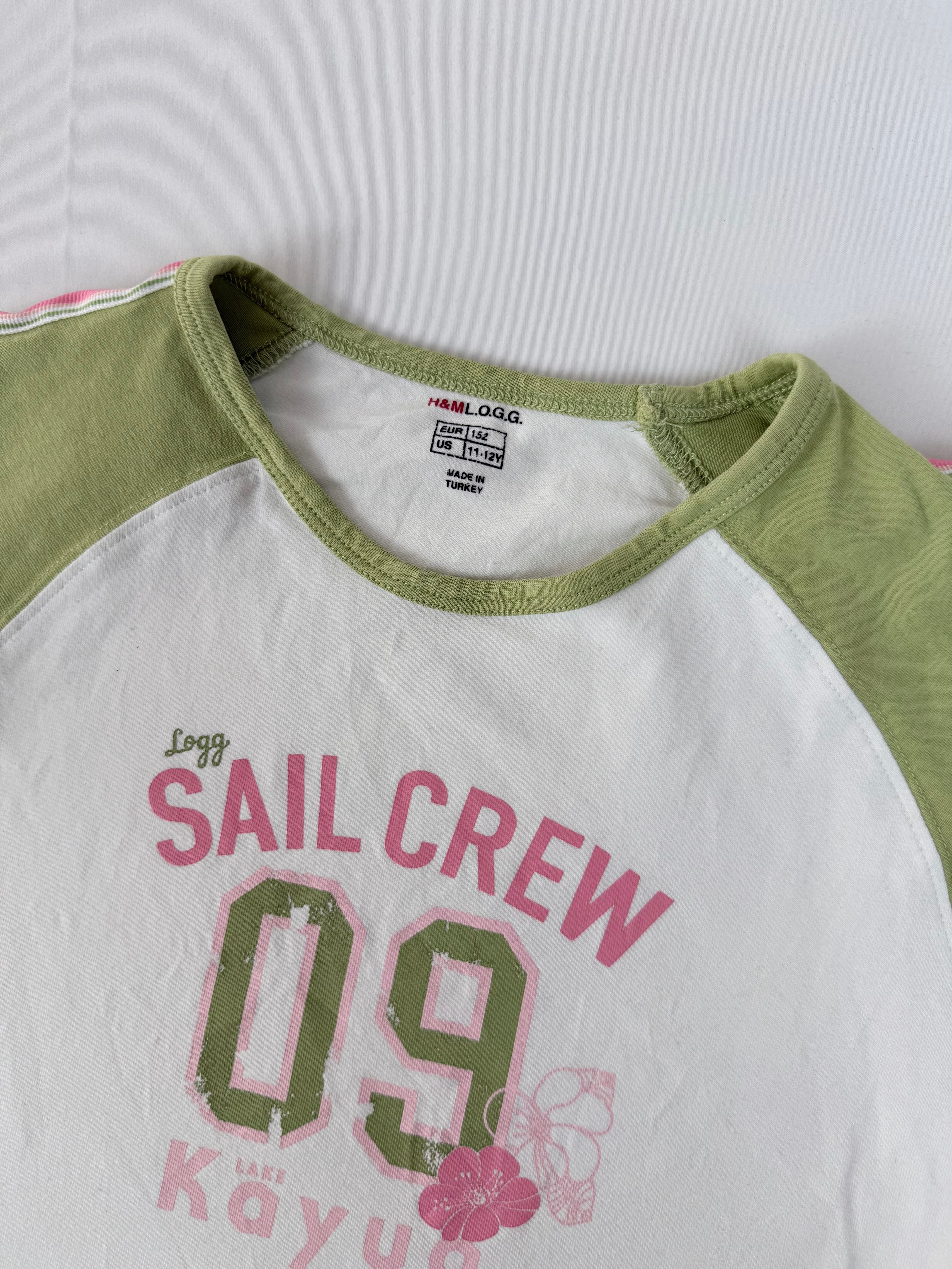Khaki bicolor 100% cotton tee (XS)