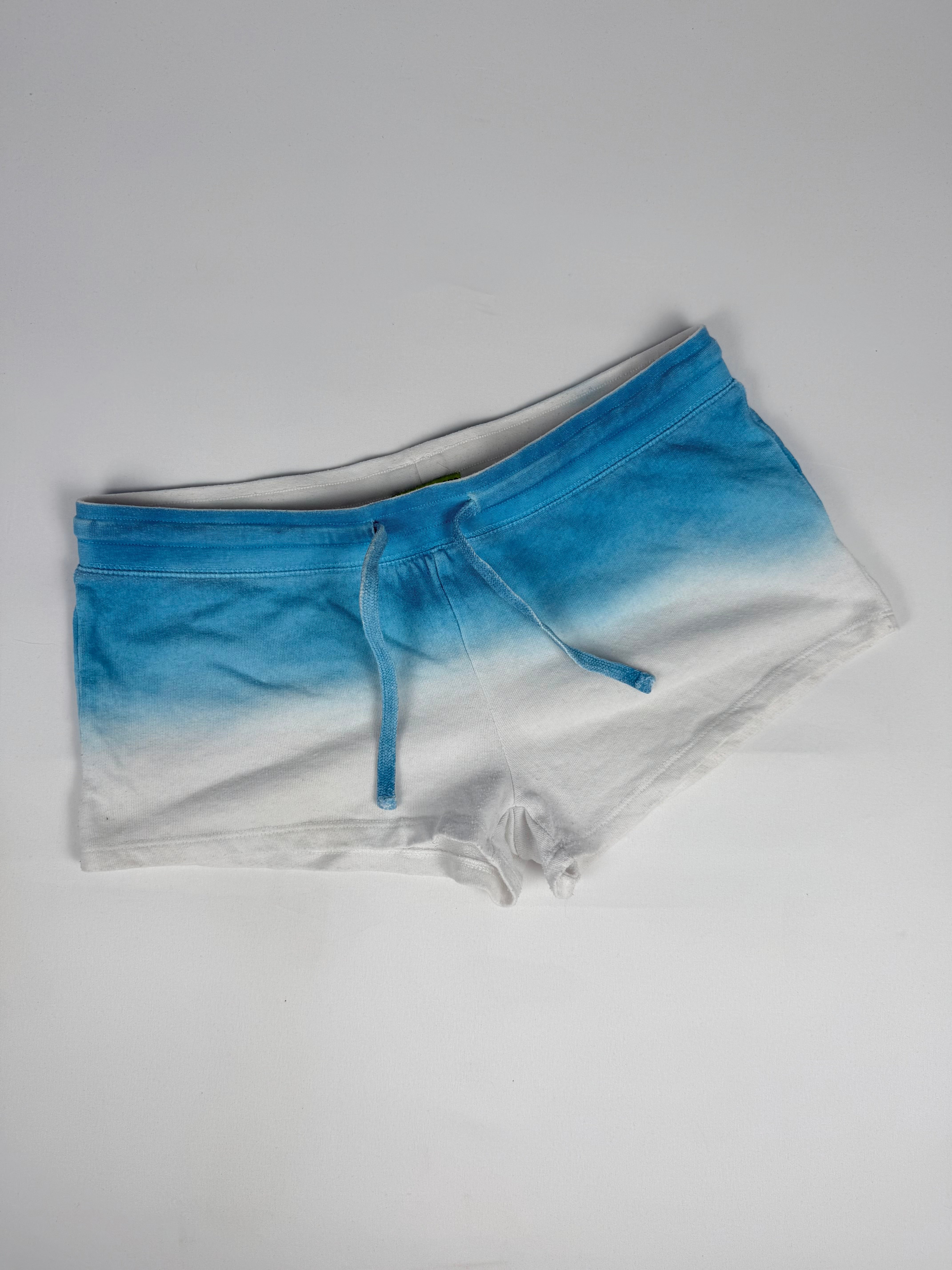 Blue cotton low rise mini short (M)