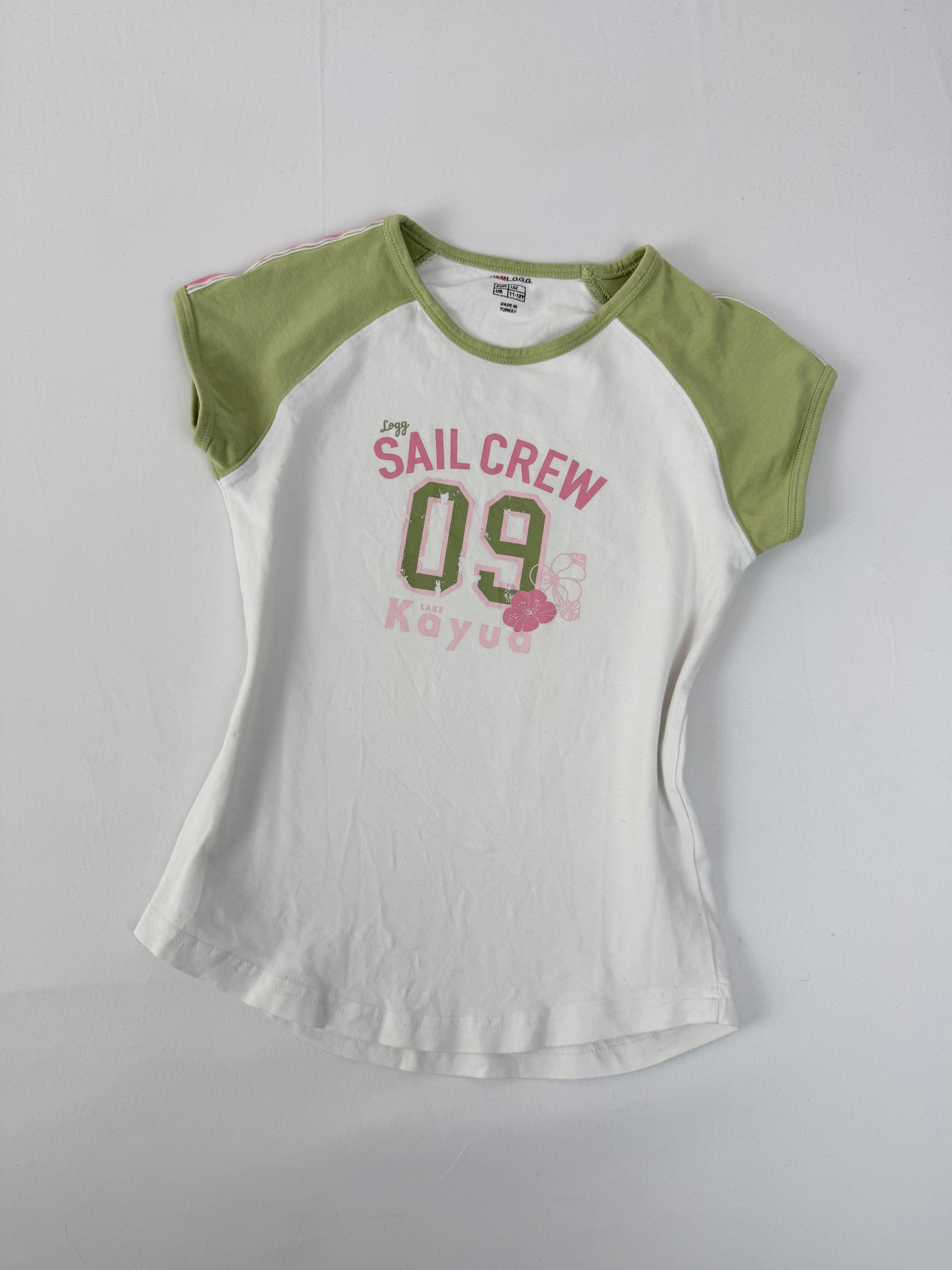 Khaki bicolor 100% cotton tee (XS)