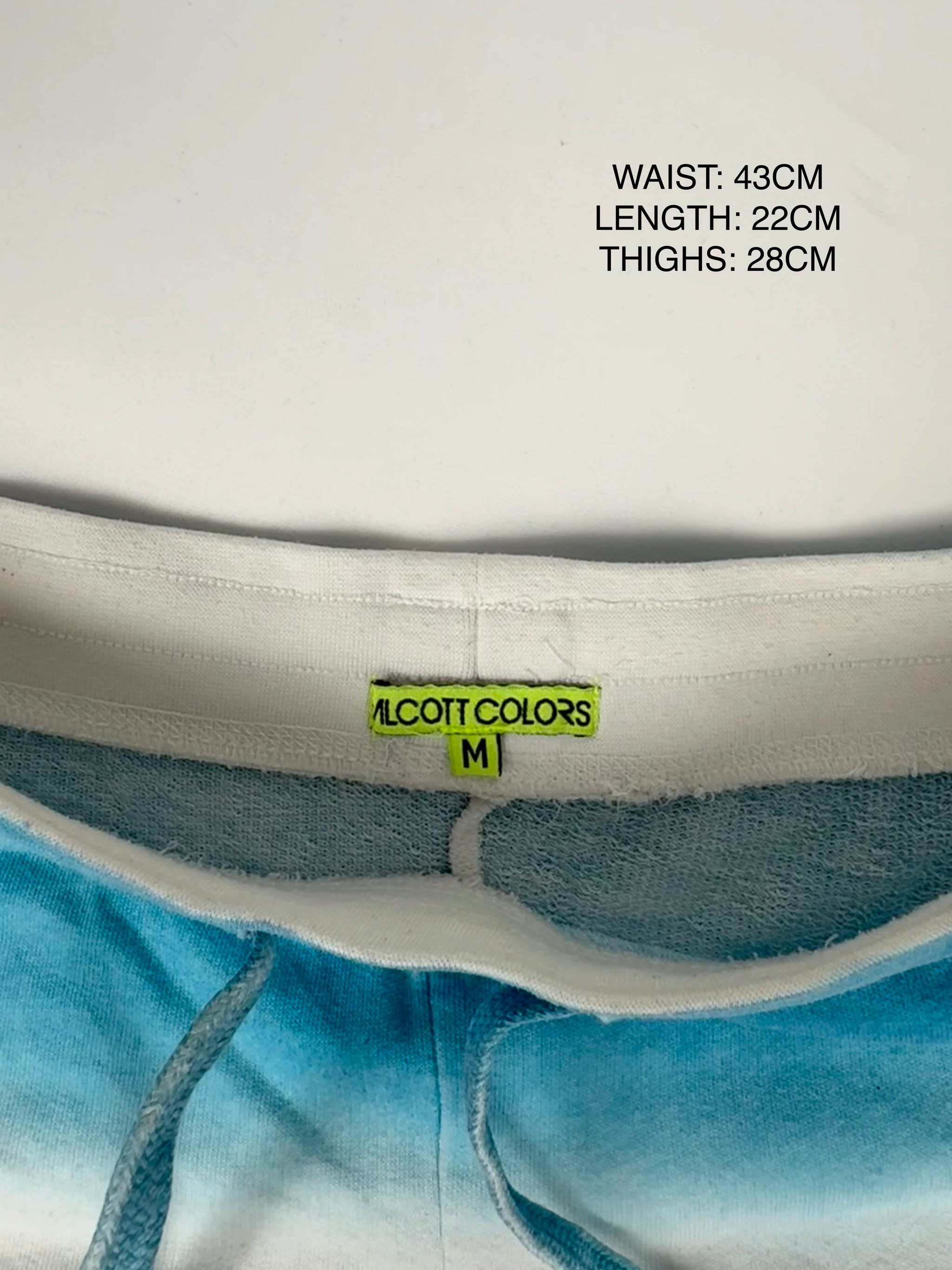 Blue cotton low rise mini short (M)
