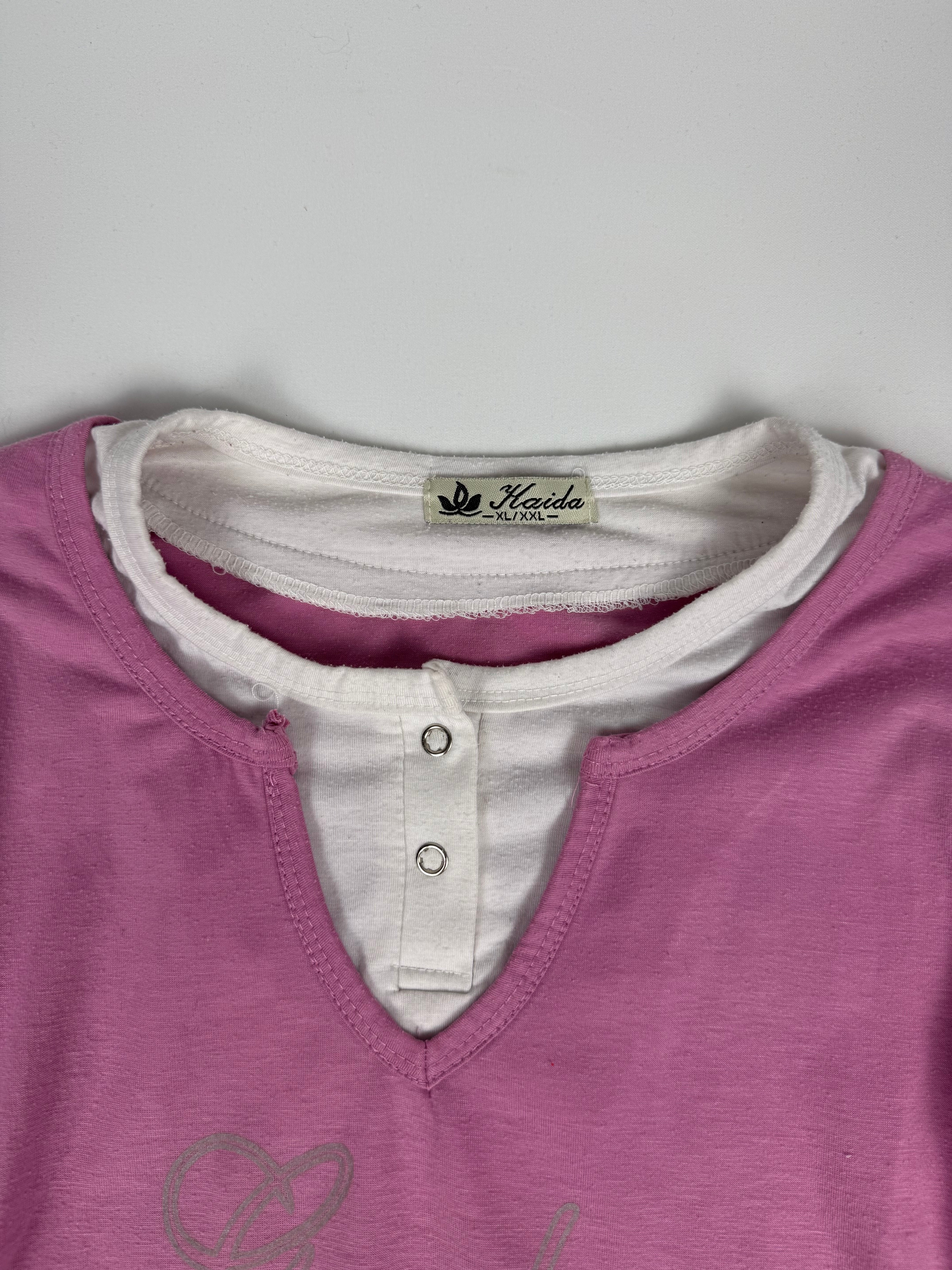 Pink long sleeves tee (XL)