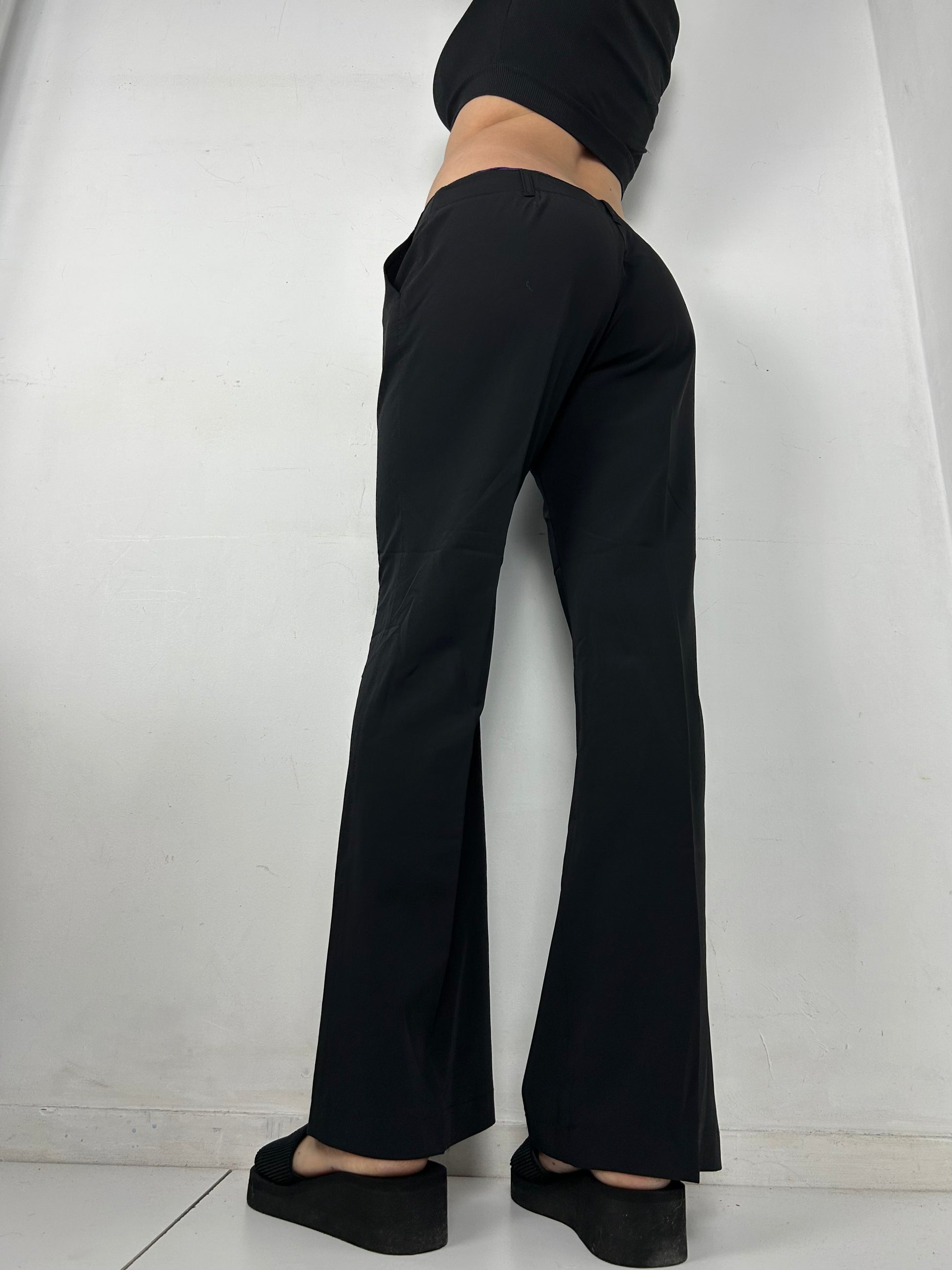 Black low rise bootcut /flare office pants (M)