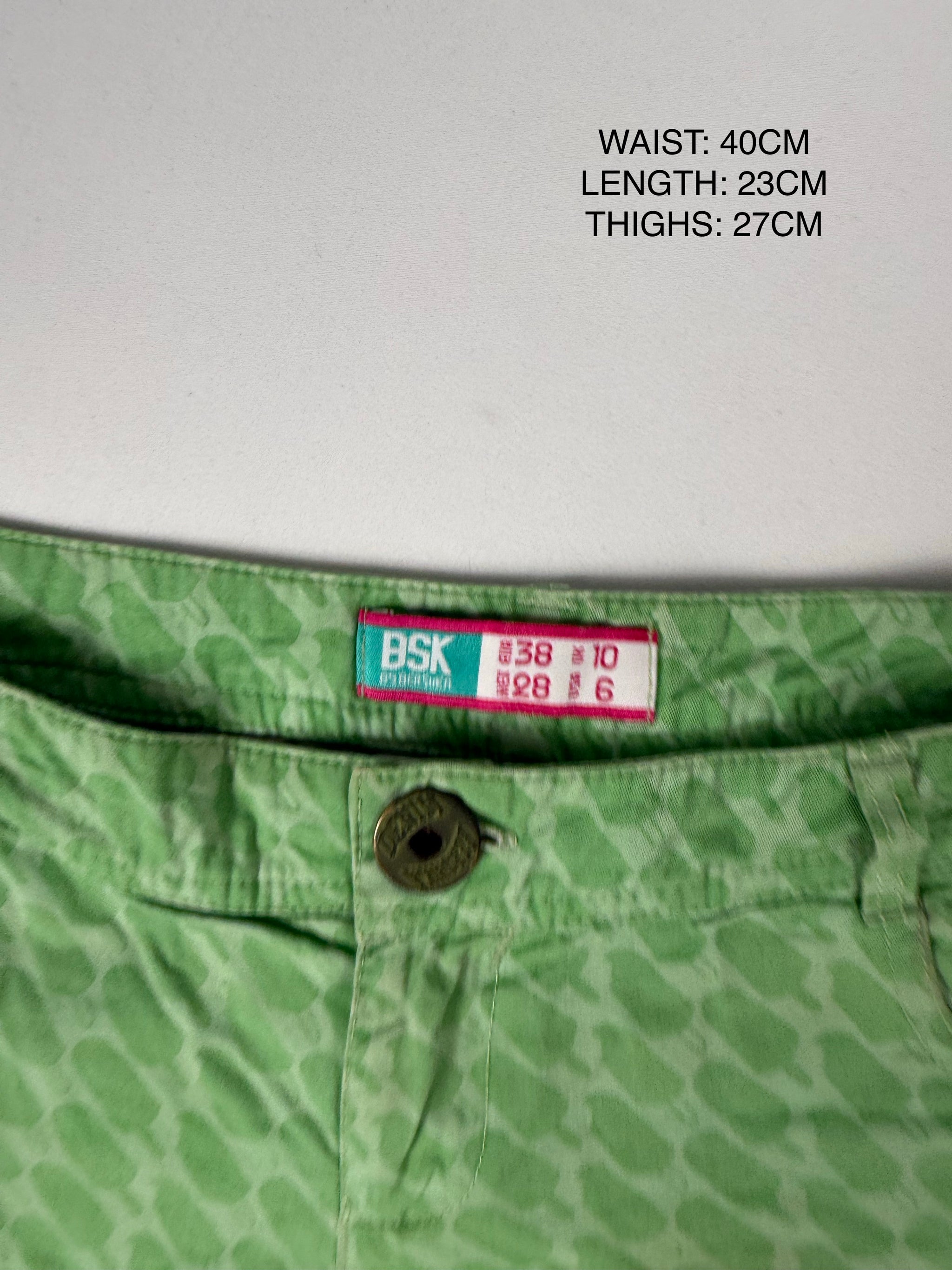 Ice cream print cotton low rise mini short (S)
