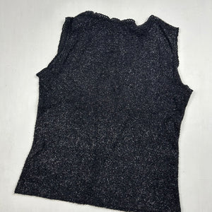 Black glitters knitted tank top (S/M)
