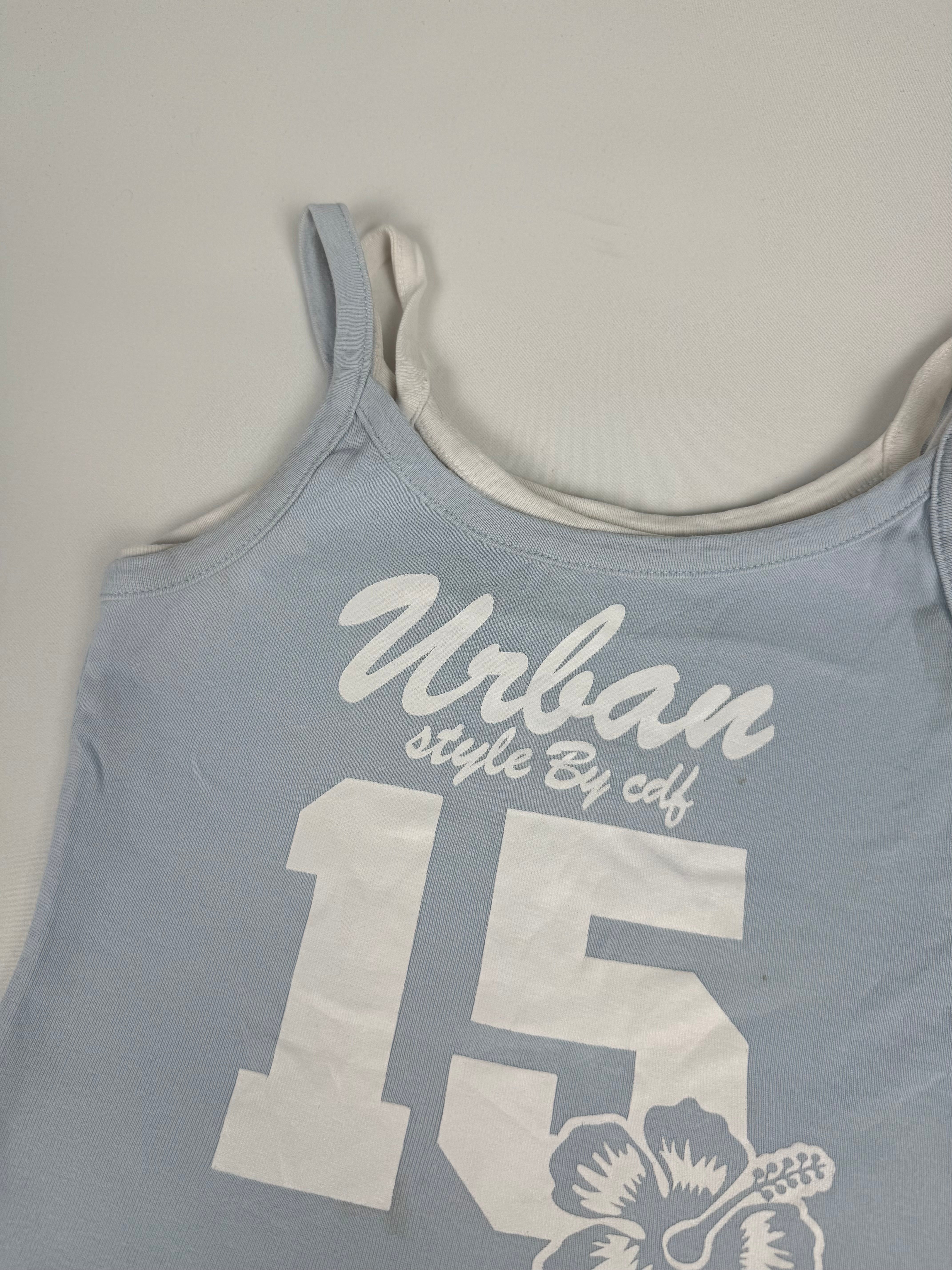 Baby blue double cotton top (XS)