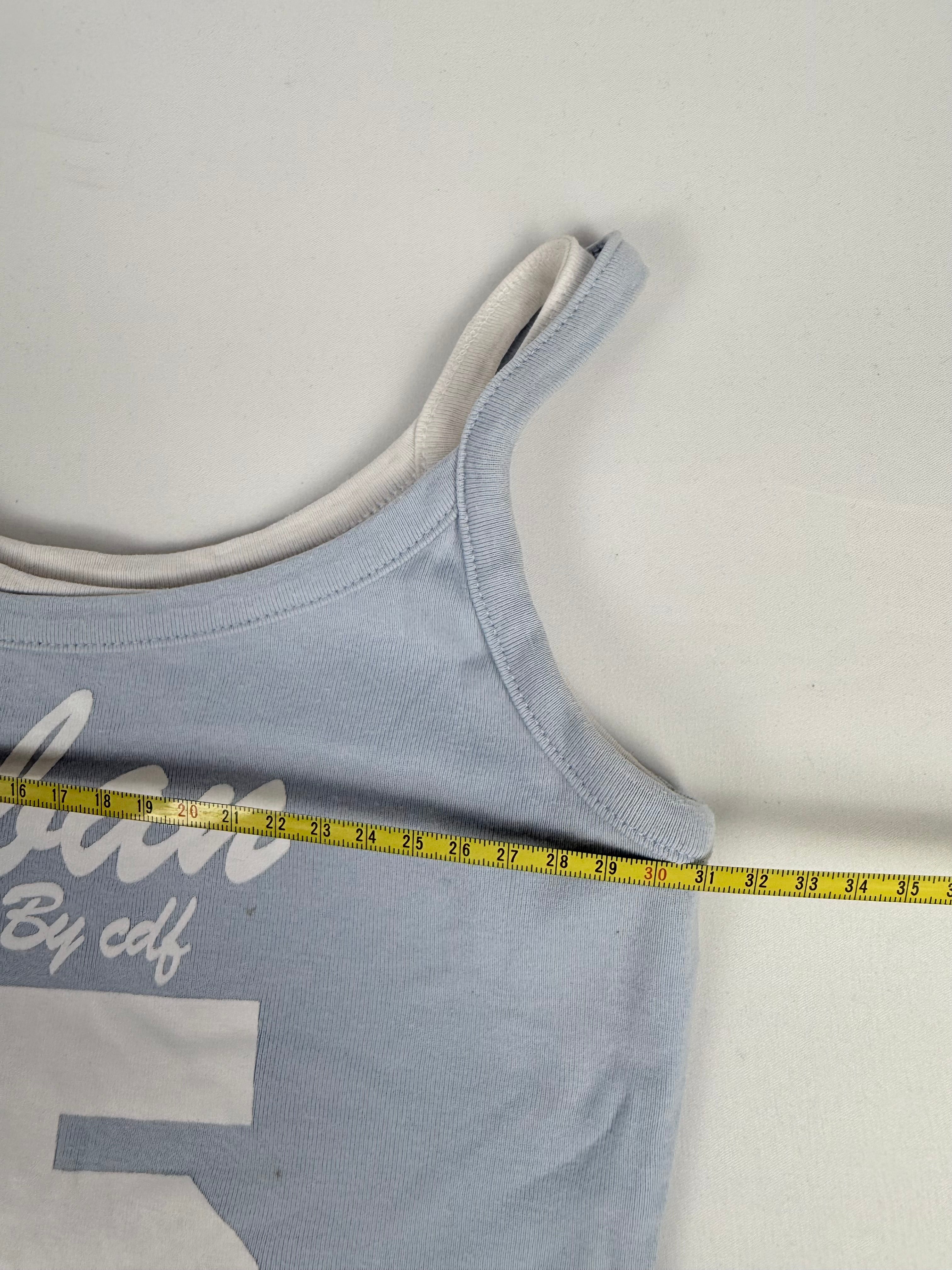 Baby blue double cotton top (XS)