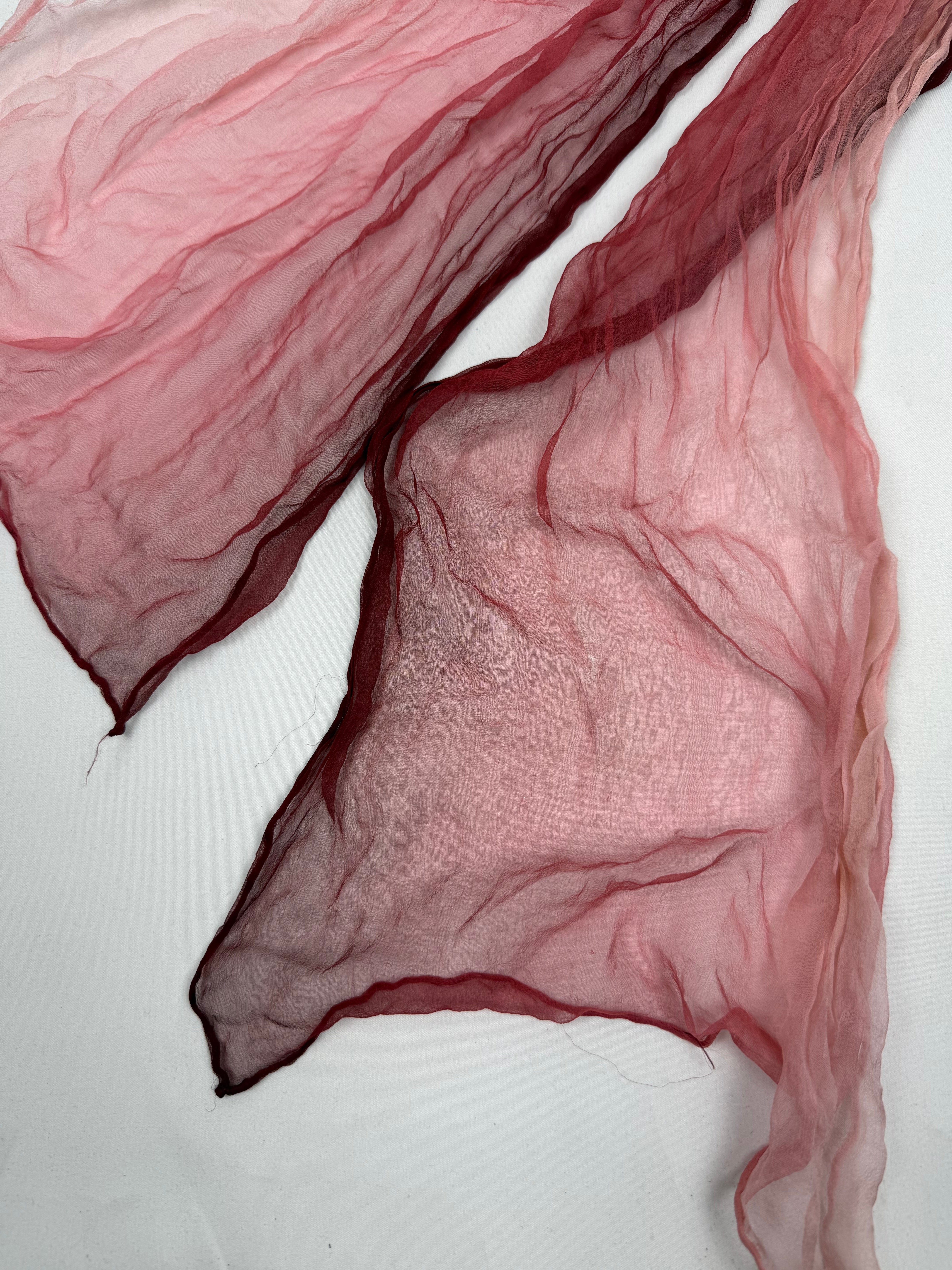 Pink 100% silk scarf