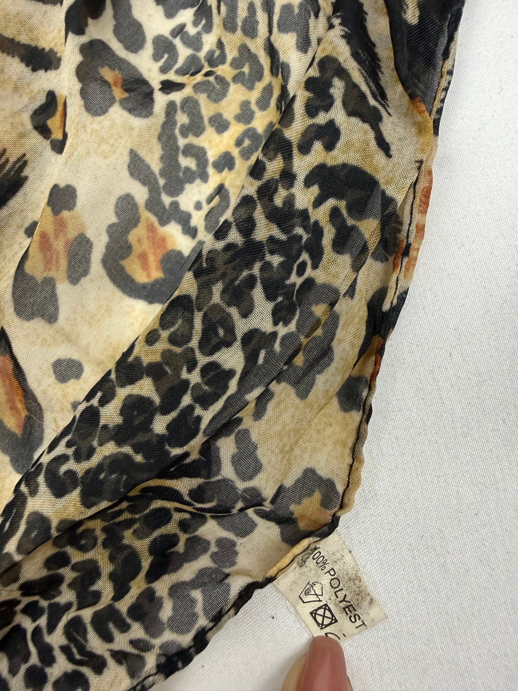 Brown animal print scarf