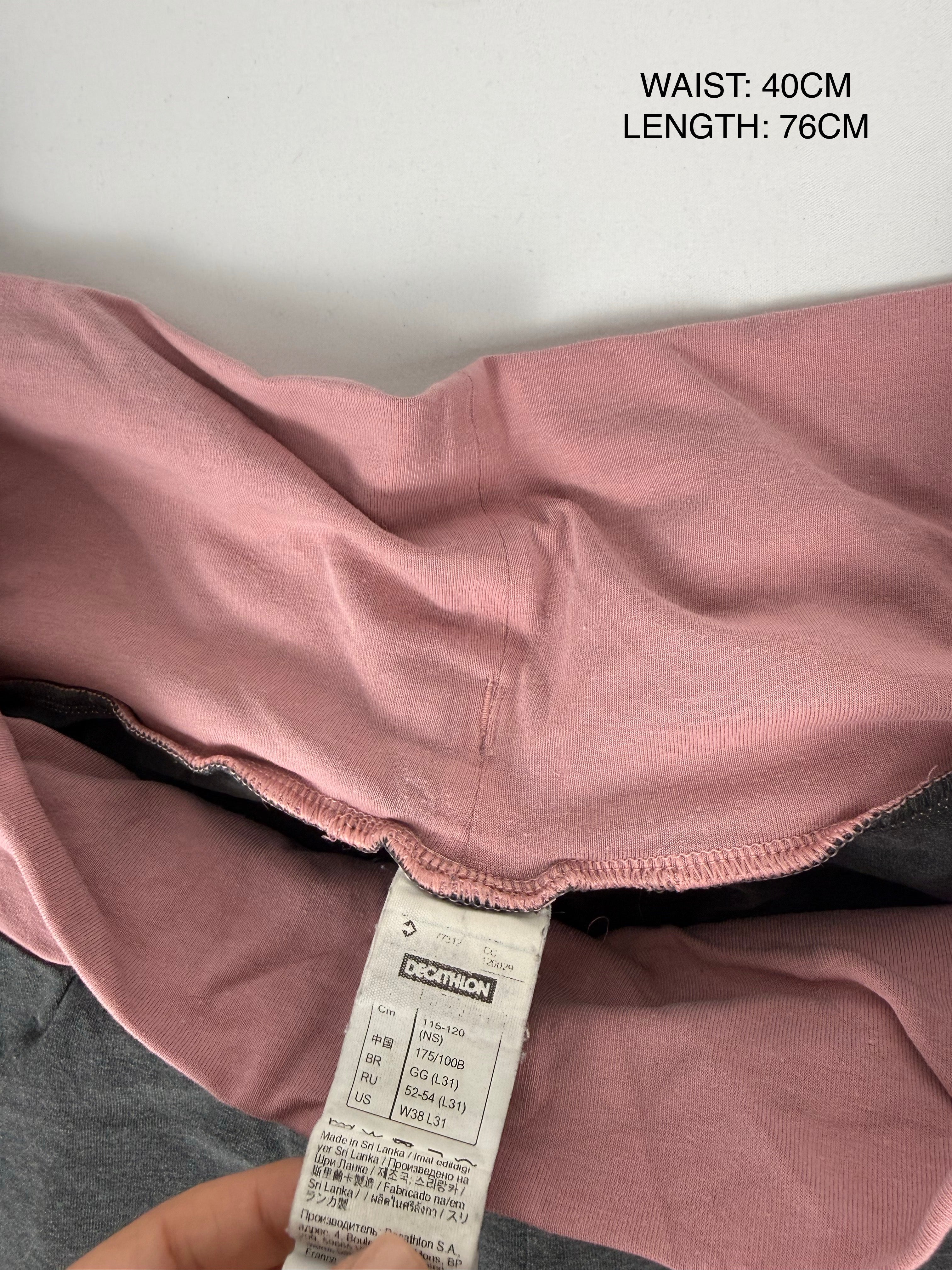 Grey & pink activewear capri pants (L)