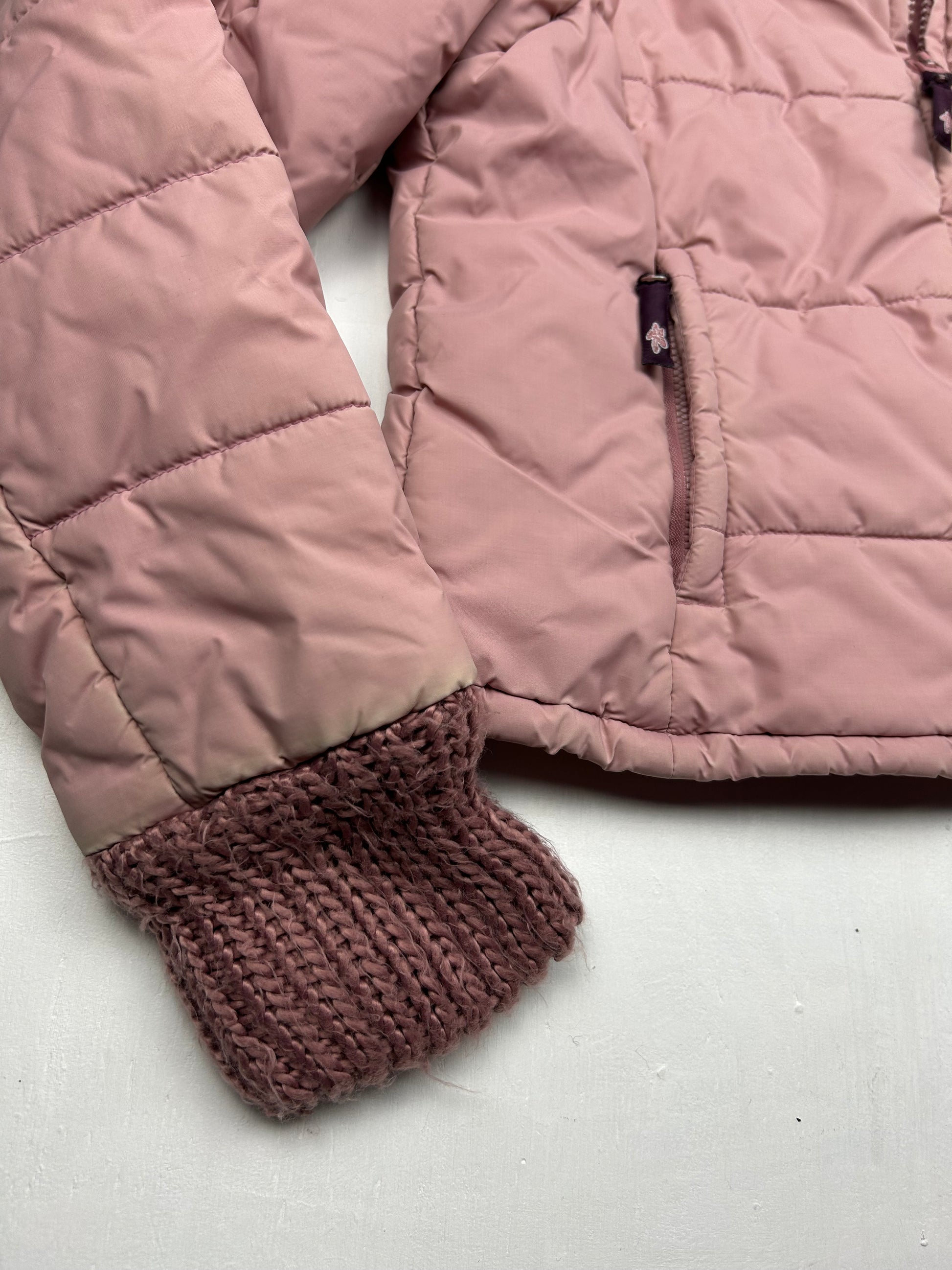 Pink 2 in 1 winter zip up puffer jacket (S/M)