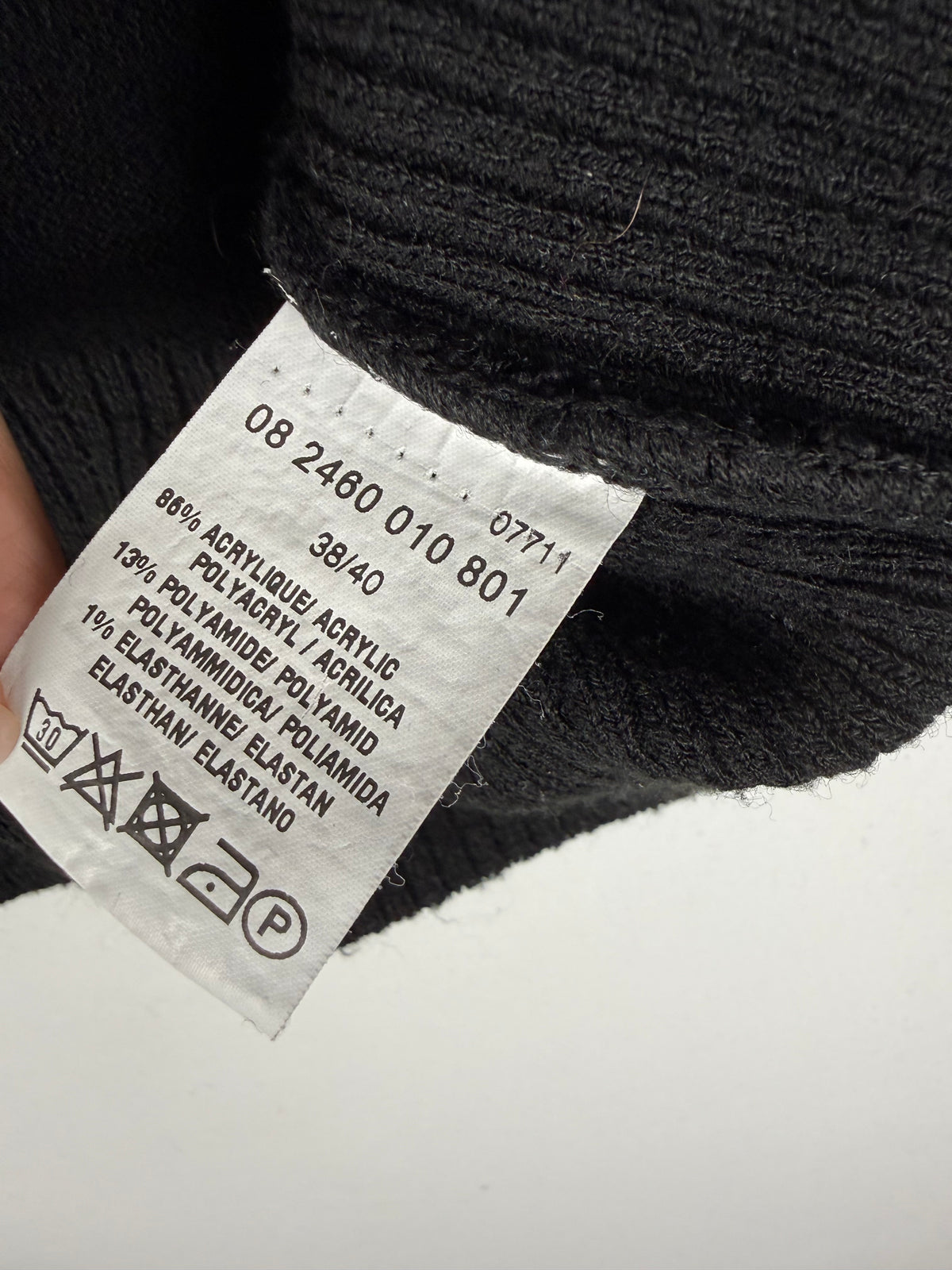 Black buckle belt knitted jumper (L)