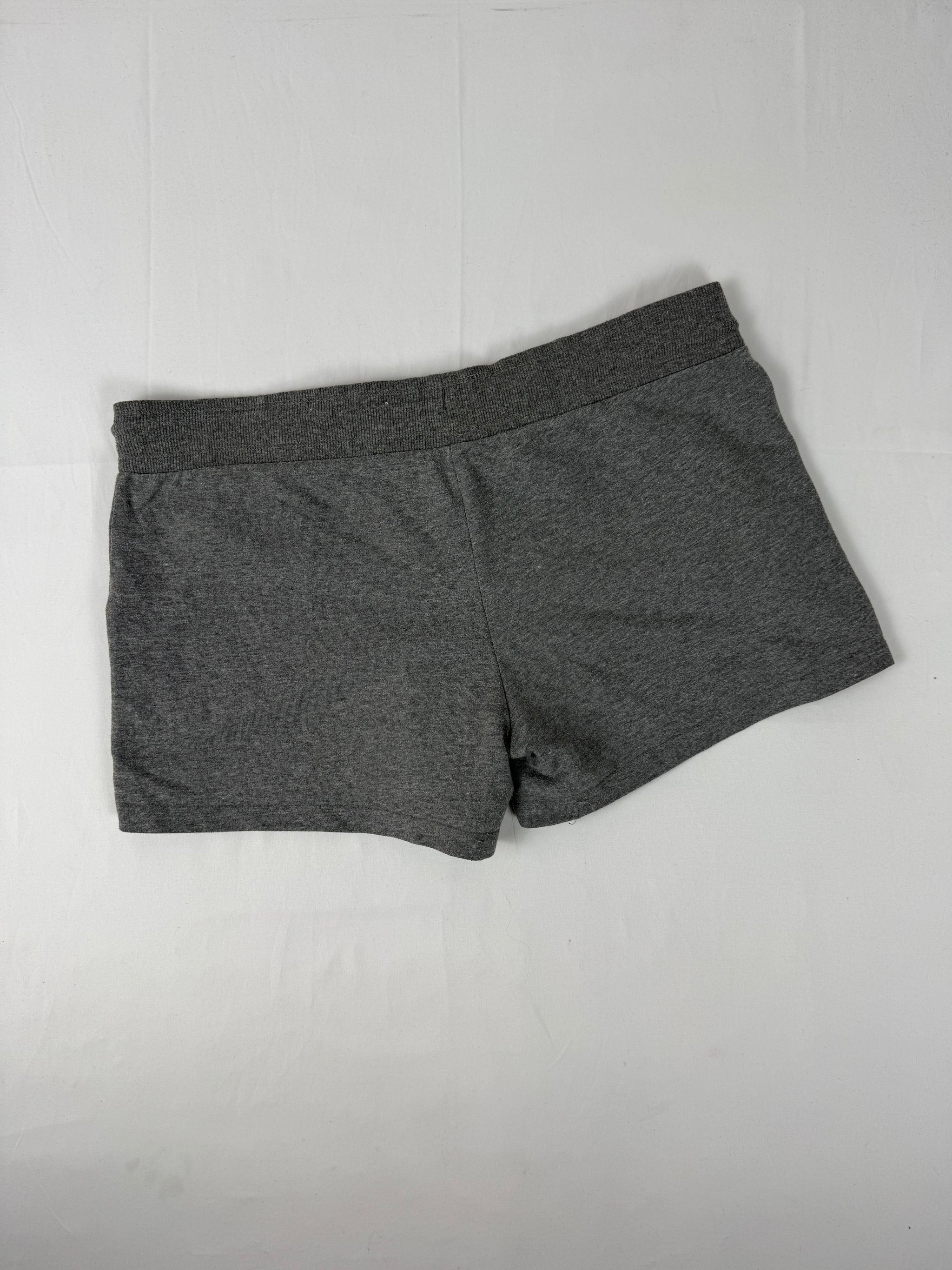 Grey cotton low rise activewear mini short (XL)