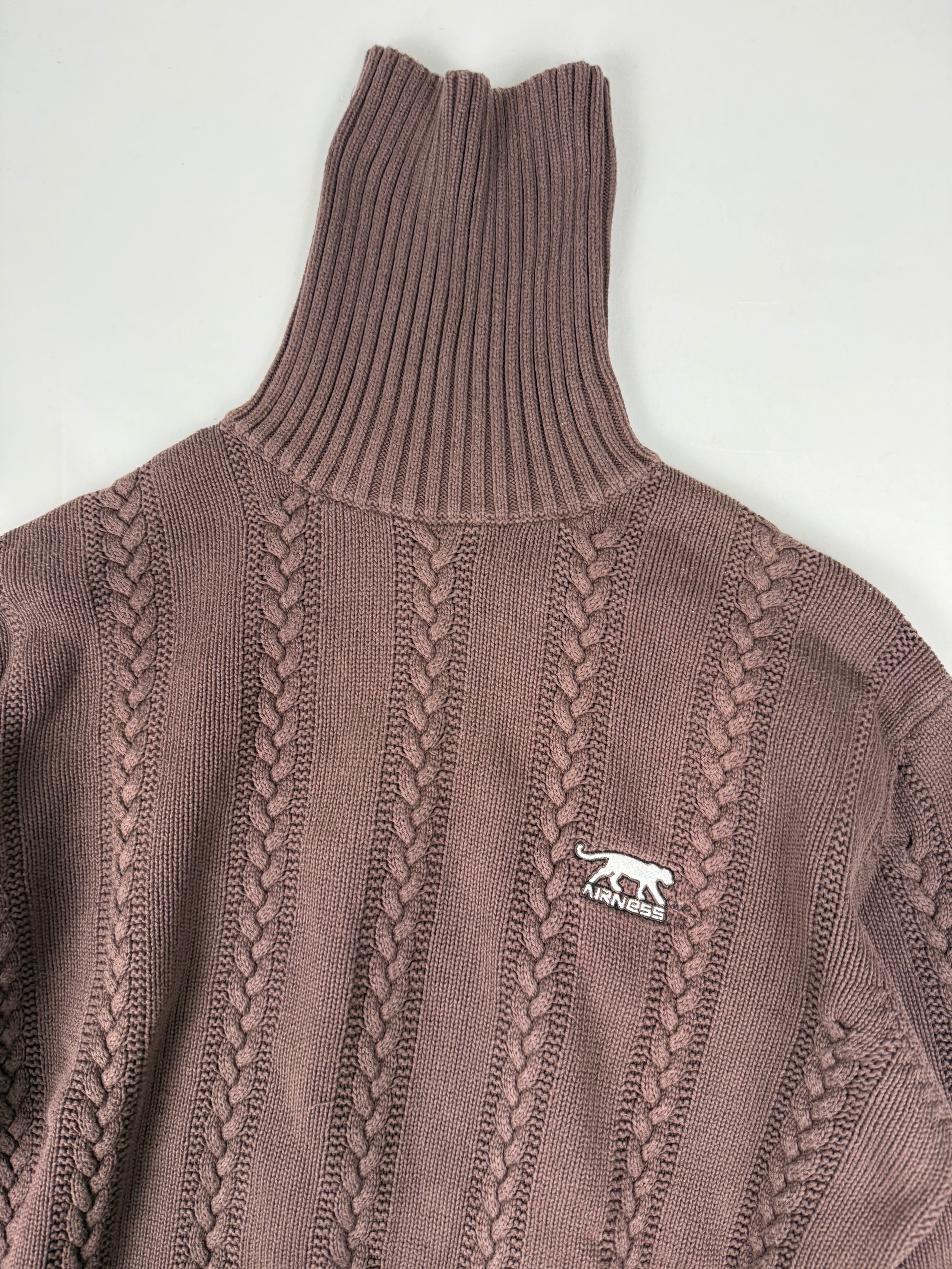 Brown turtleneck jumper (XL)