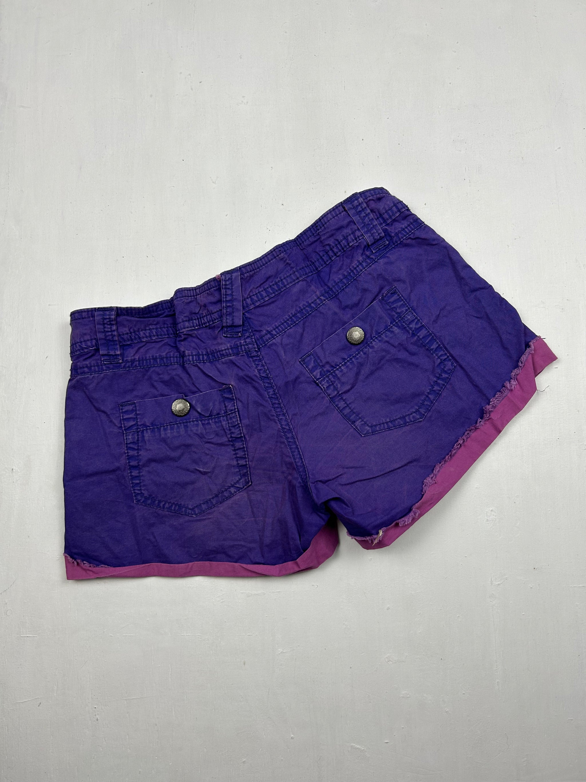 Purple 100% cotton low rise mini short (S)