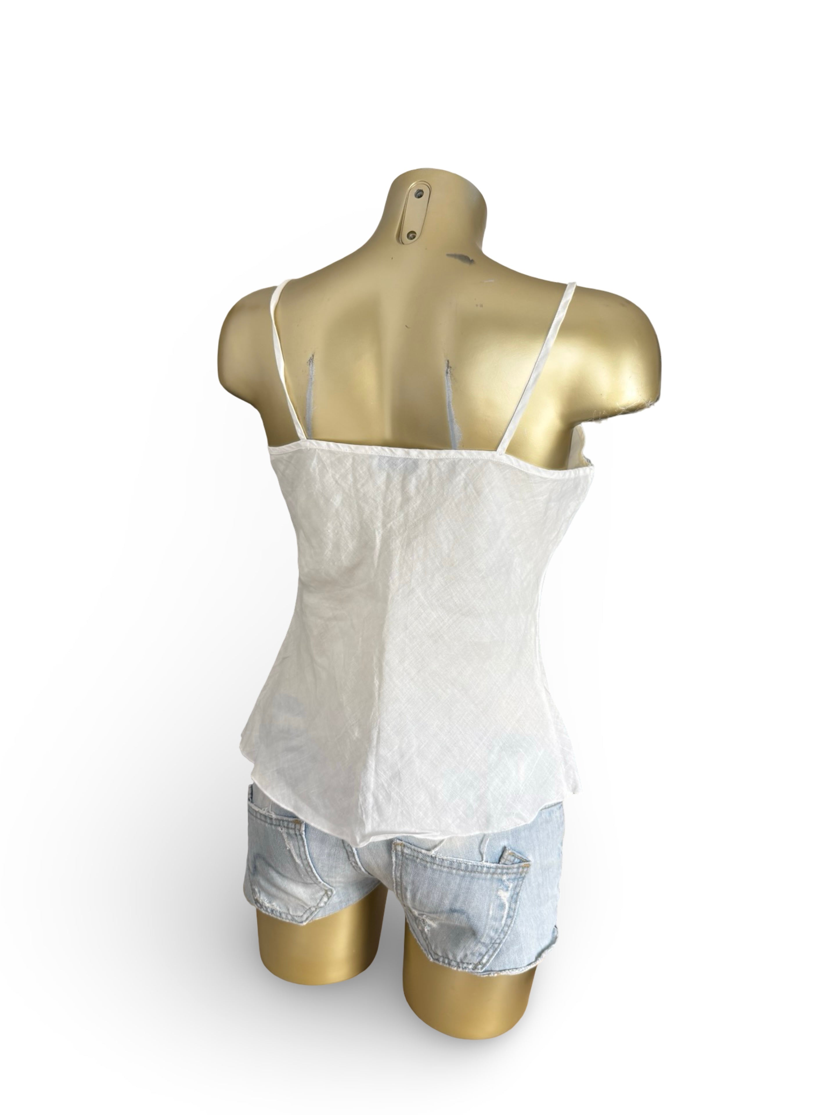 White linen cami top (M)