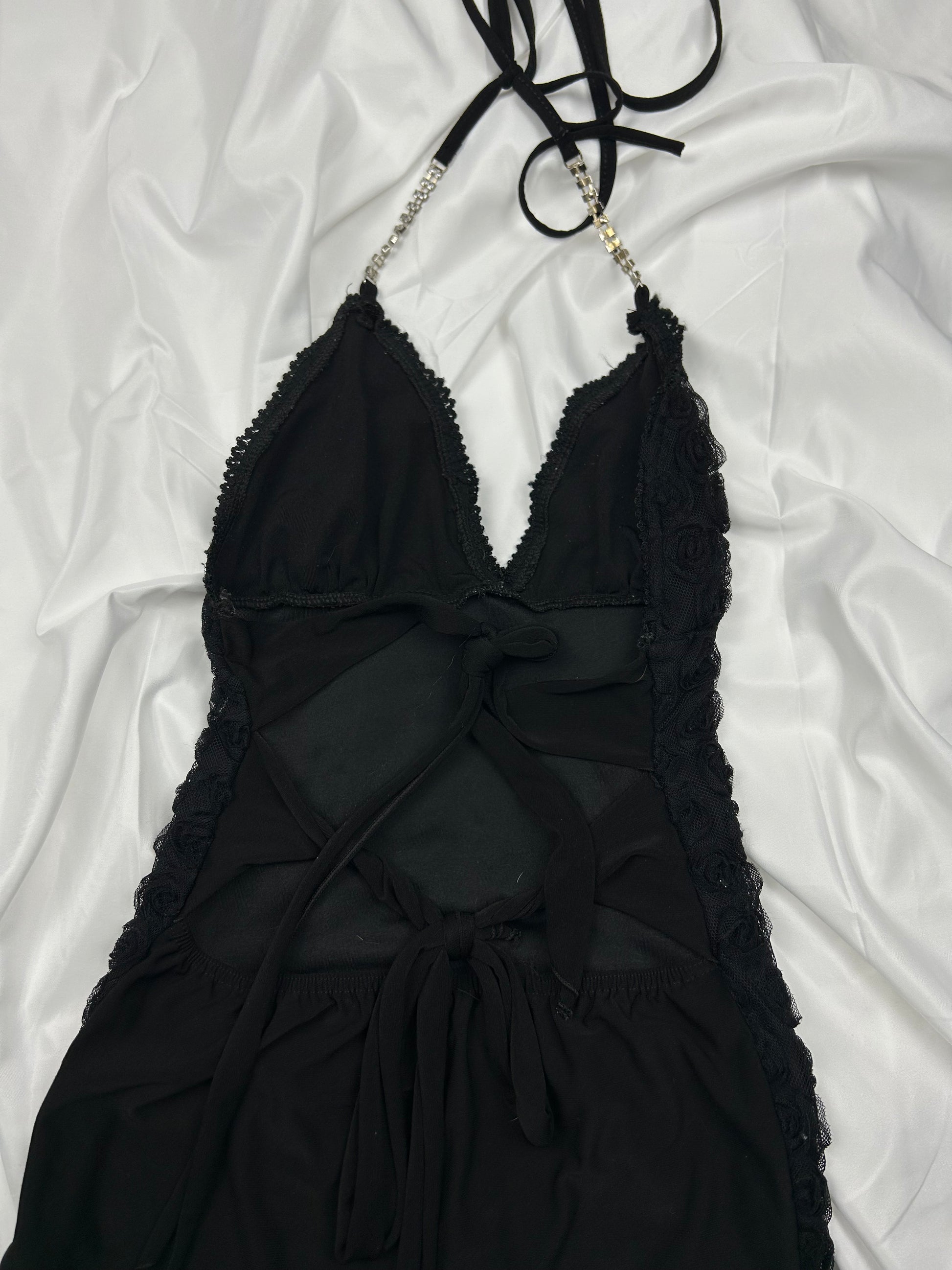 Black backless mini dress (S/M)