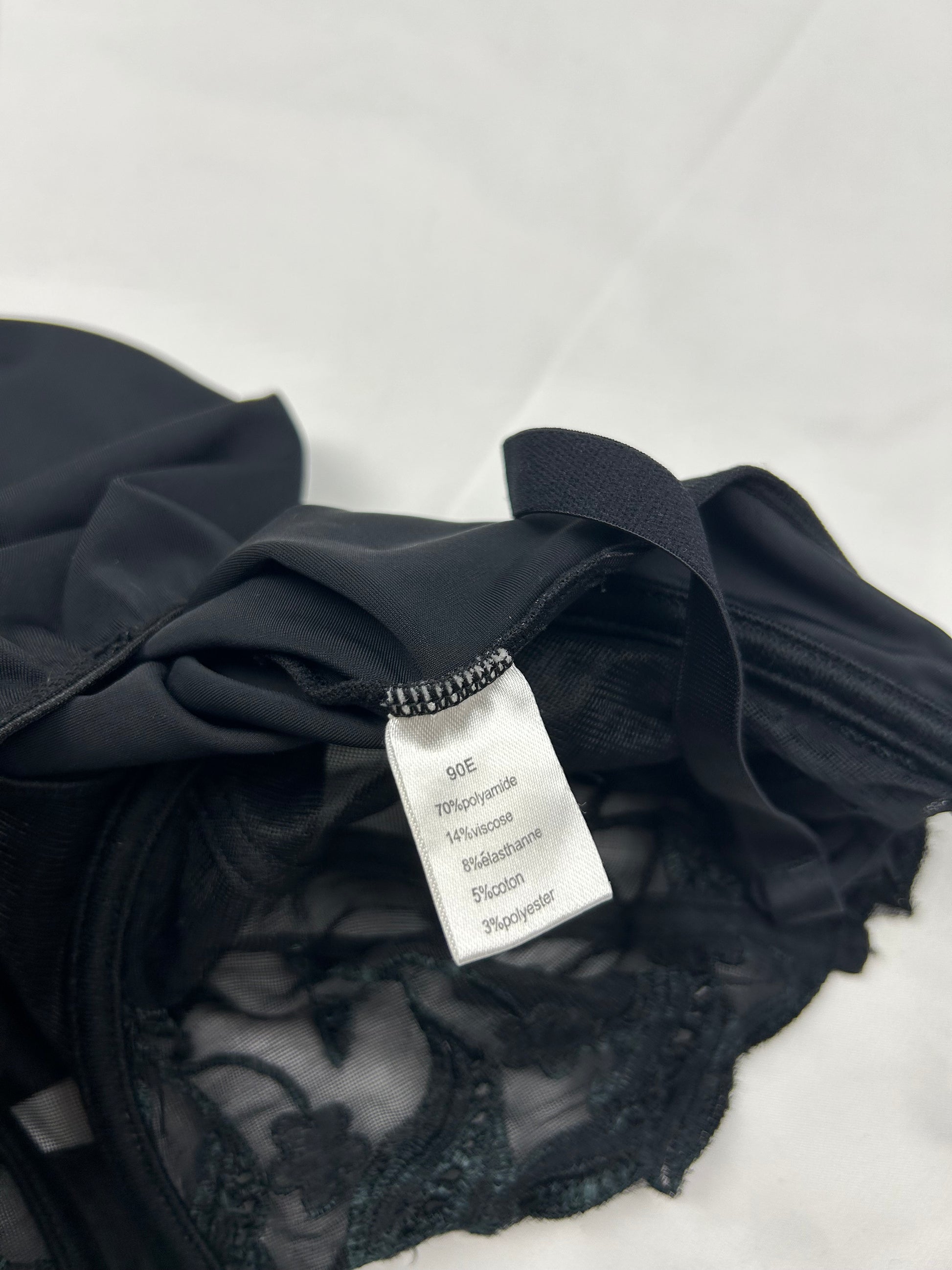 Black lace bodysuit top (M/L)
