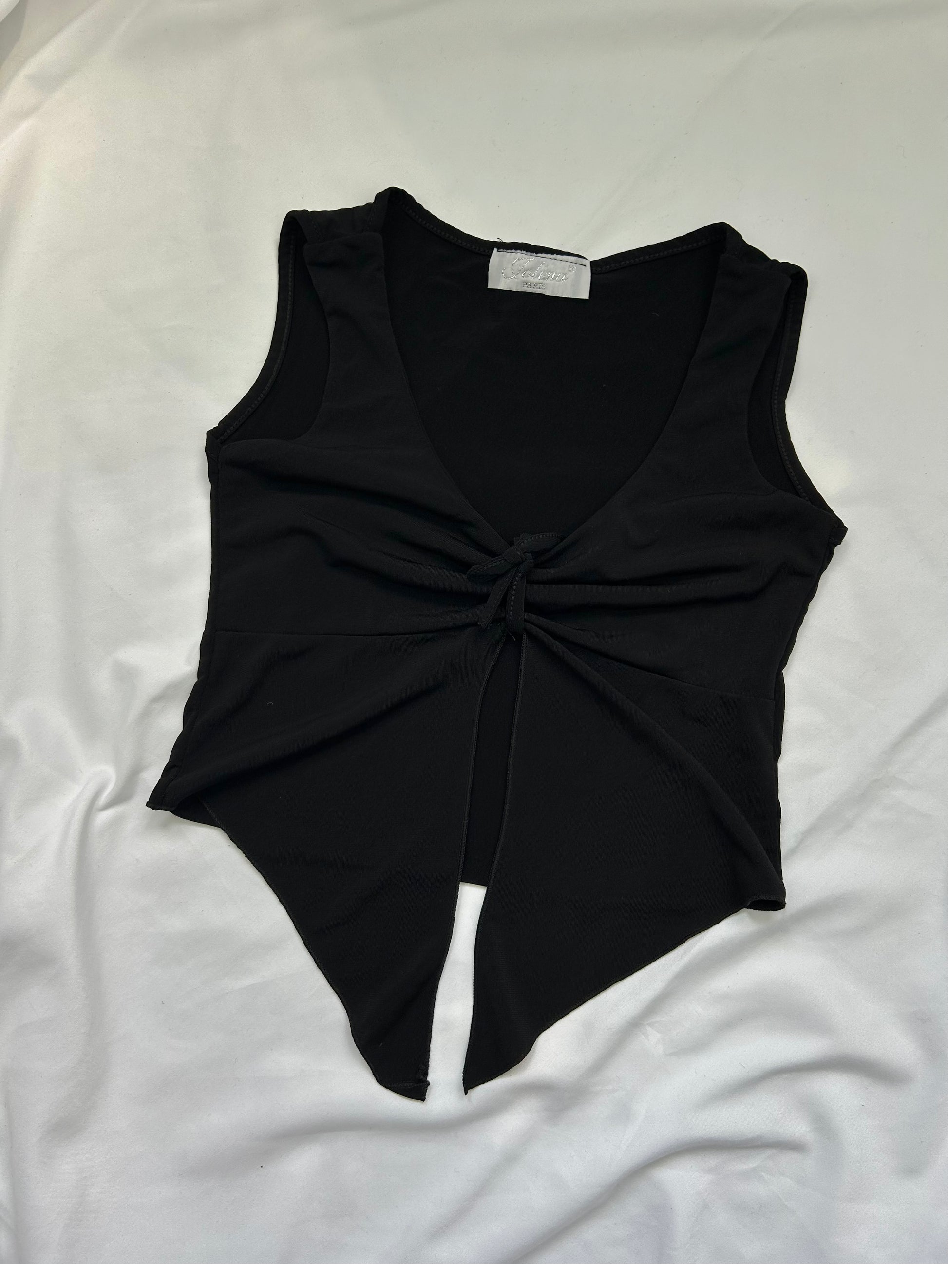 Black open front top (XS)