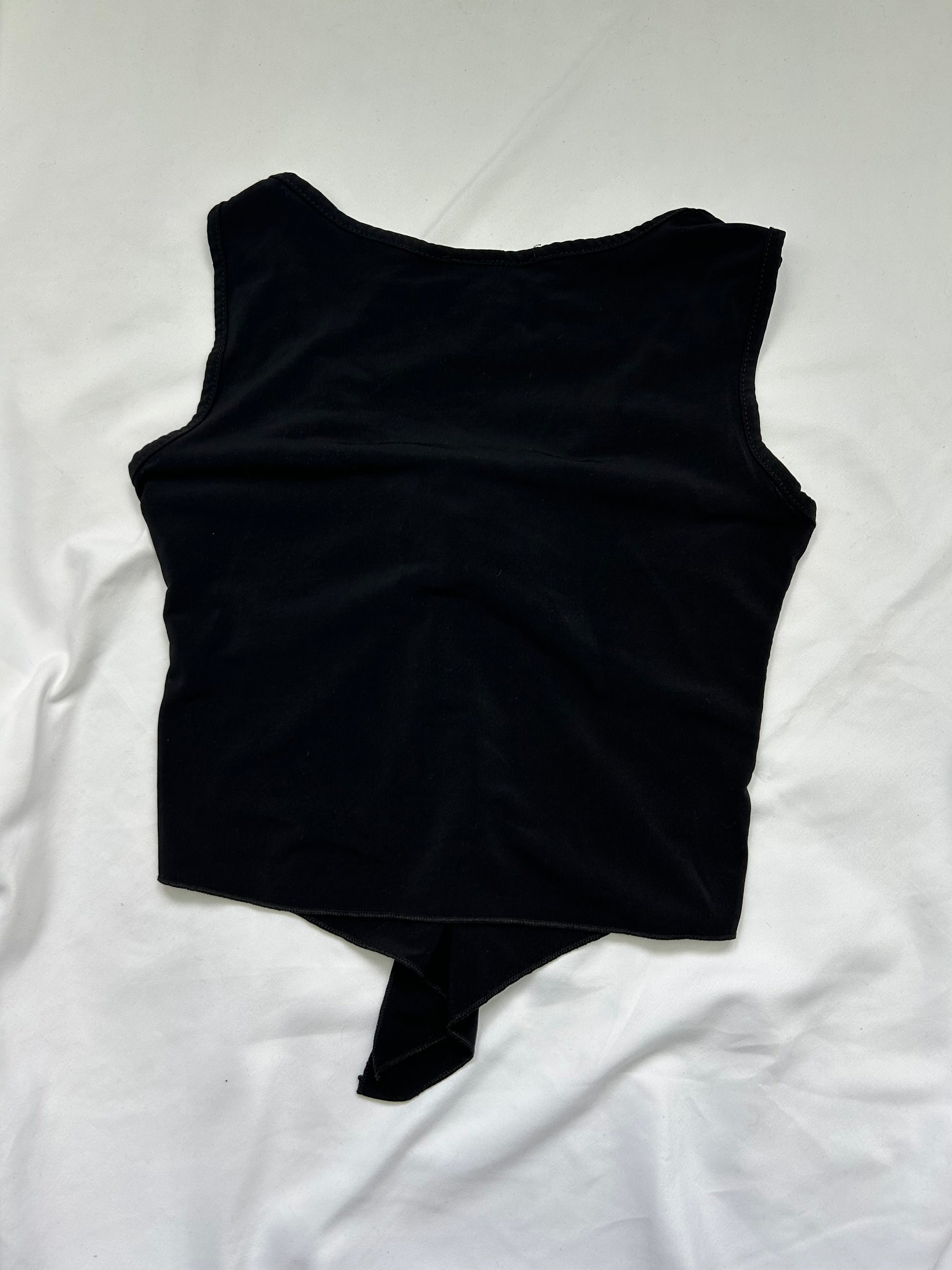 Black open front top (XS)