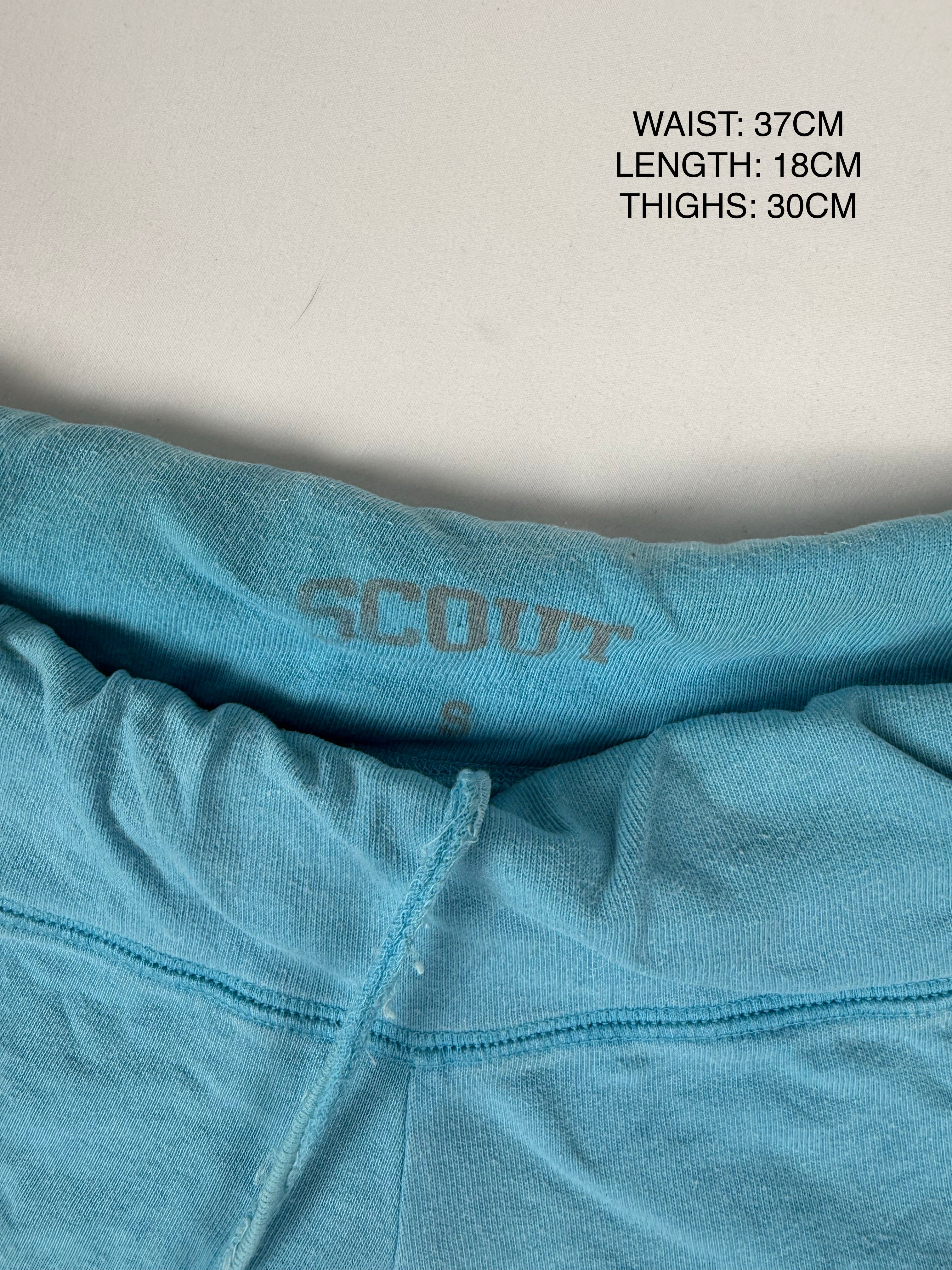 Blue cotton low rise mini short (S)