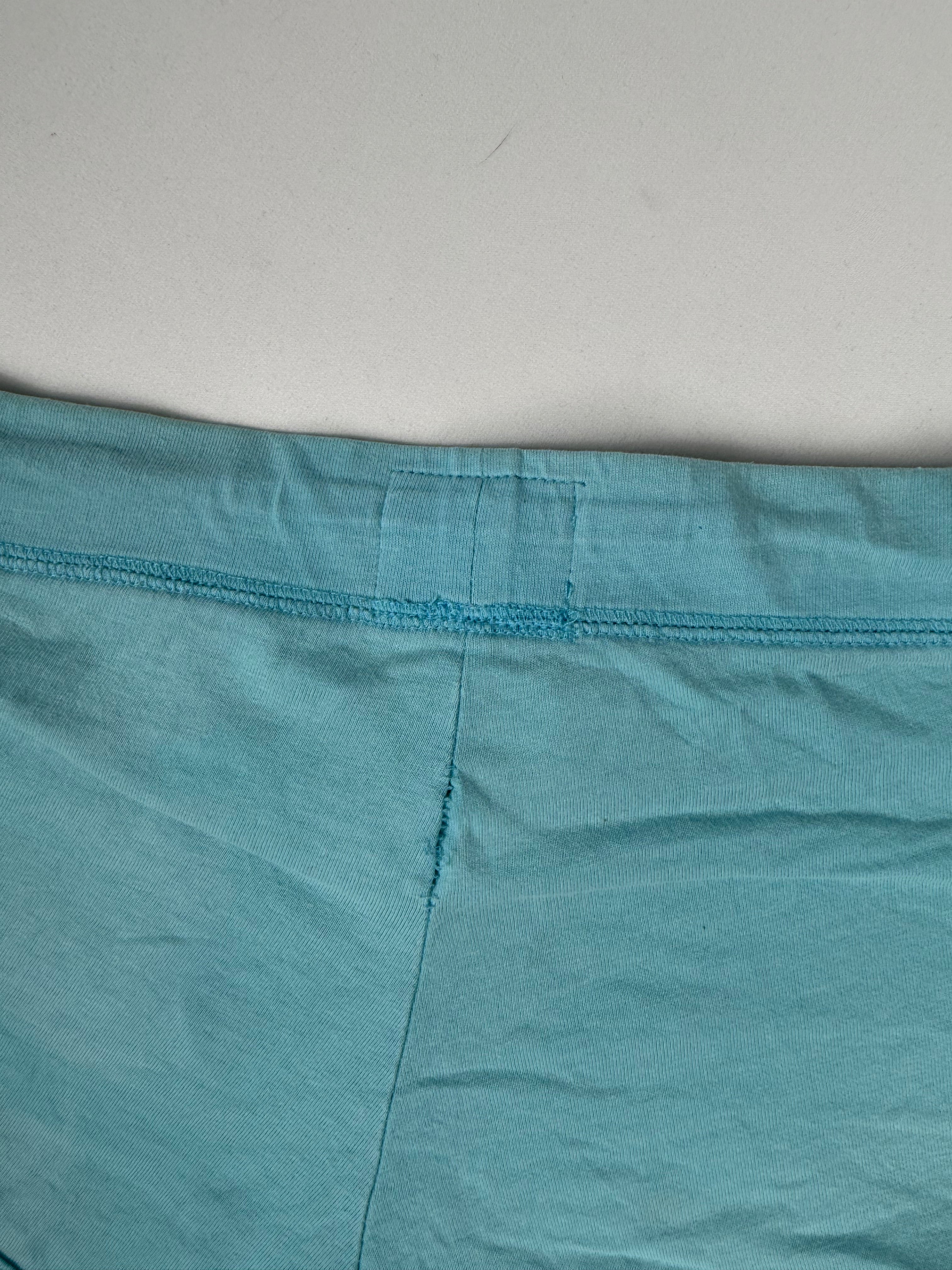 Blue cotton low rise mini short (S)